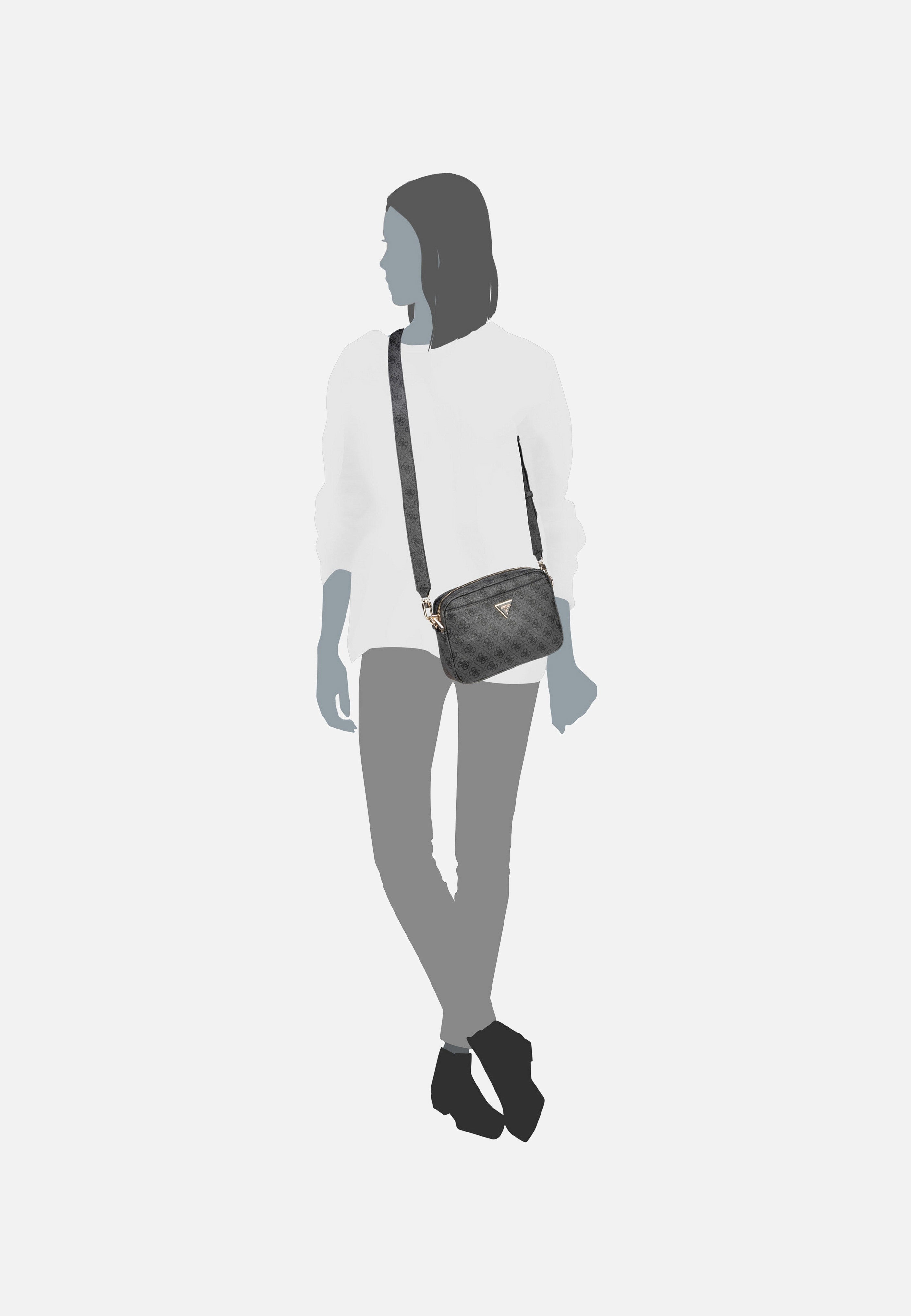 Guess - Meridian II 74140 Logo Coal - Crossbody Bag | Women-Image