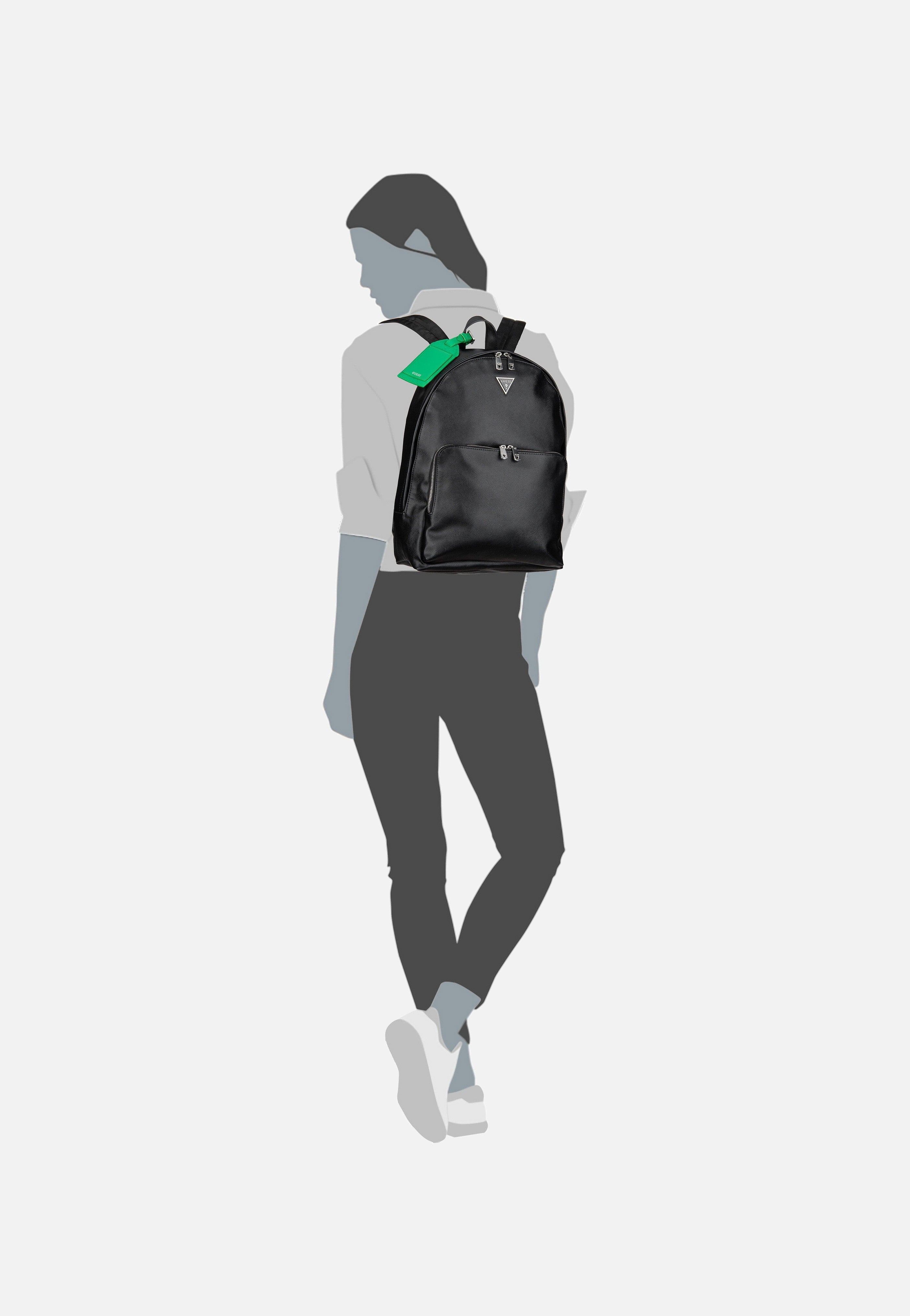 Guess - Milano Compact BP P5219 Black/Green - Backpack | Women-Image