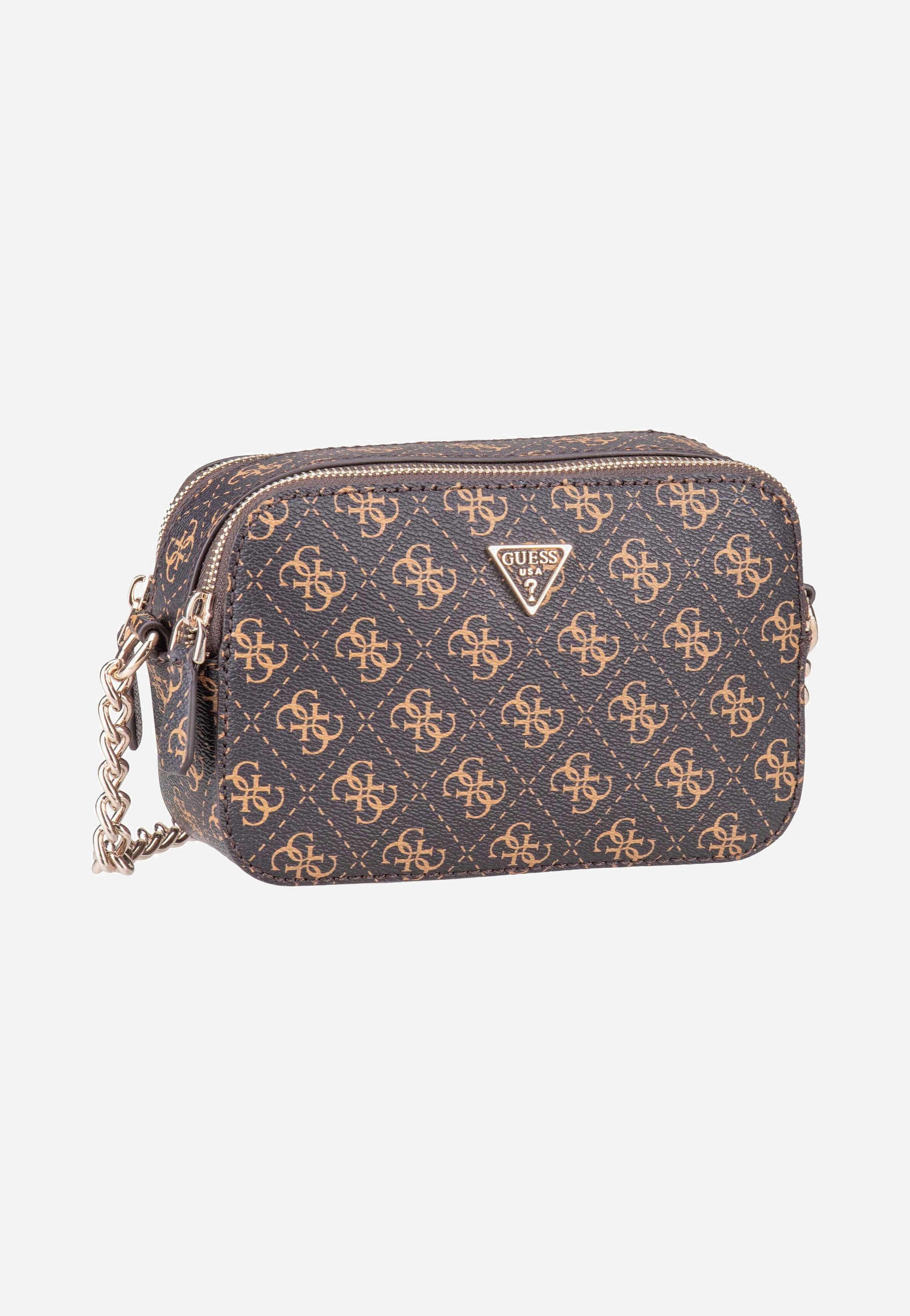 Guess Noelle II CB Camera 72140 Logo Brown Umhängetasche