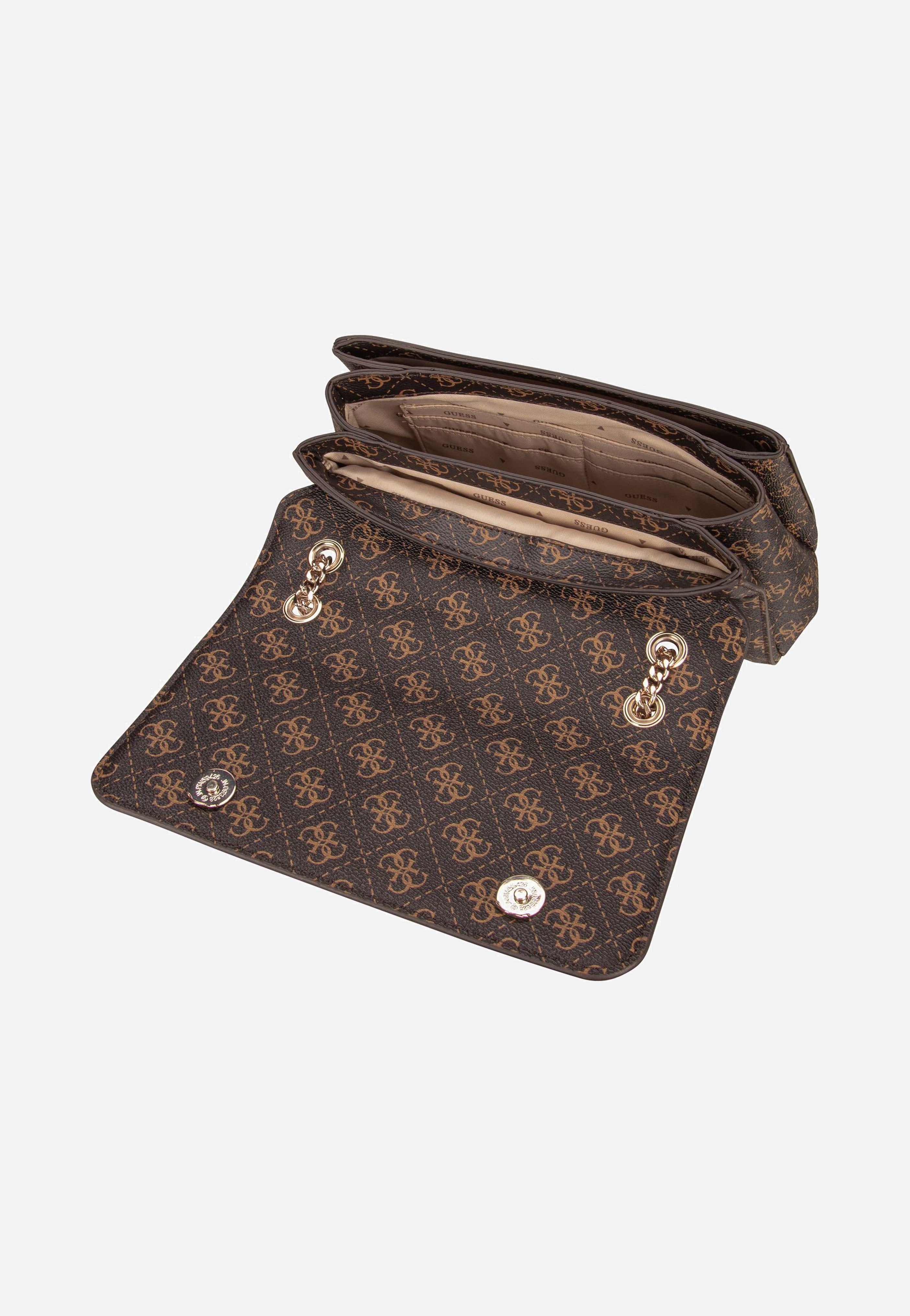 Guess - Noelle II Conv XBody Flap 72210 Logo Brown - Shoulder Bag | Women-Image