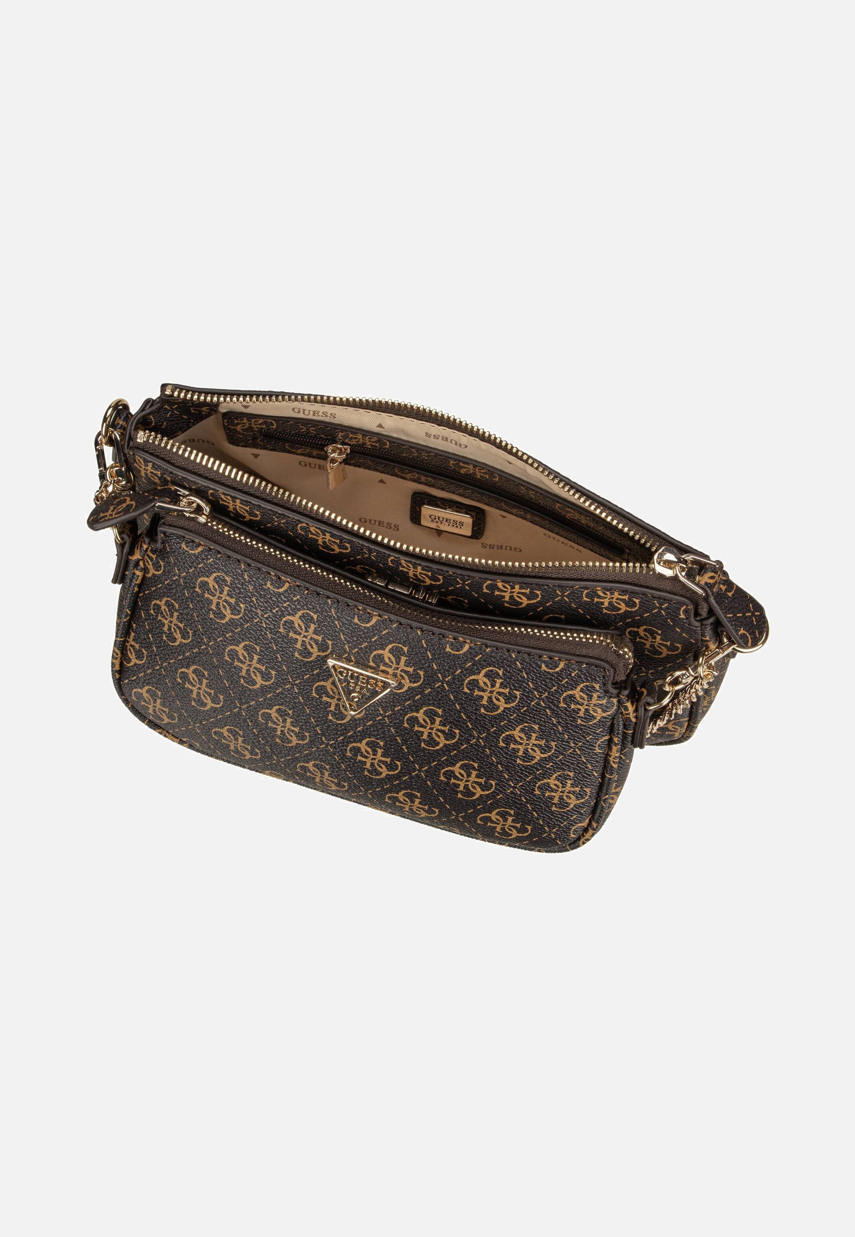 Guess - Noelle II Double Pouch CB 72710 Logo Brown - Crossbody Bag | Women-Image