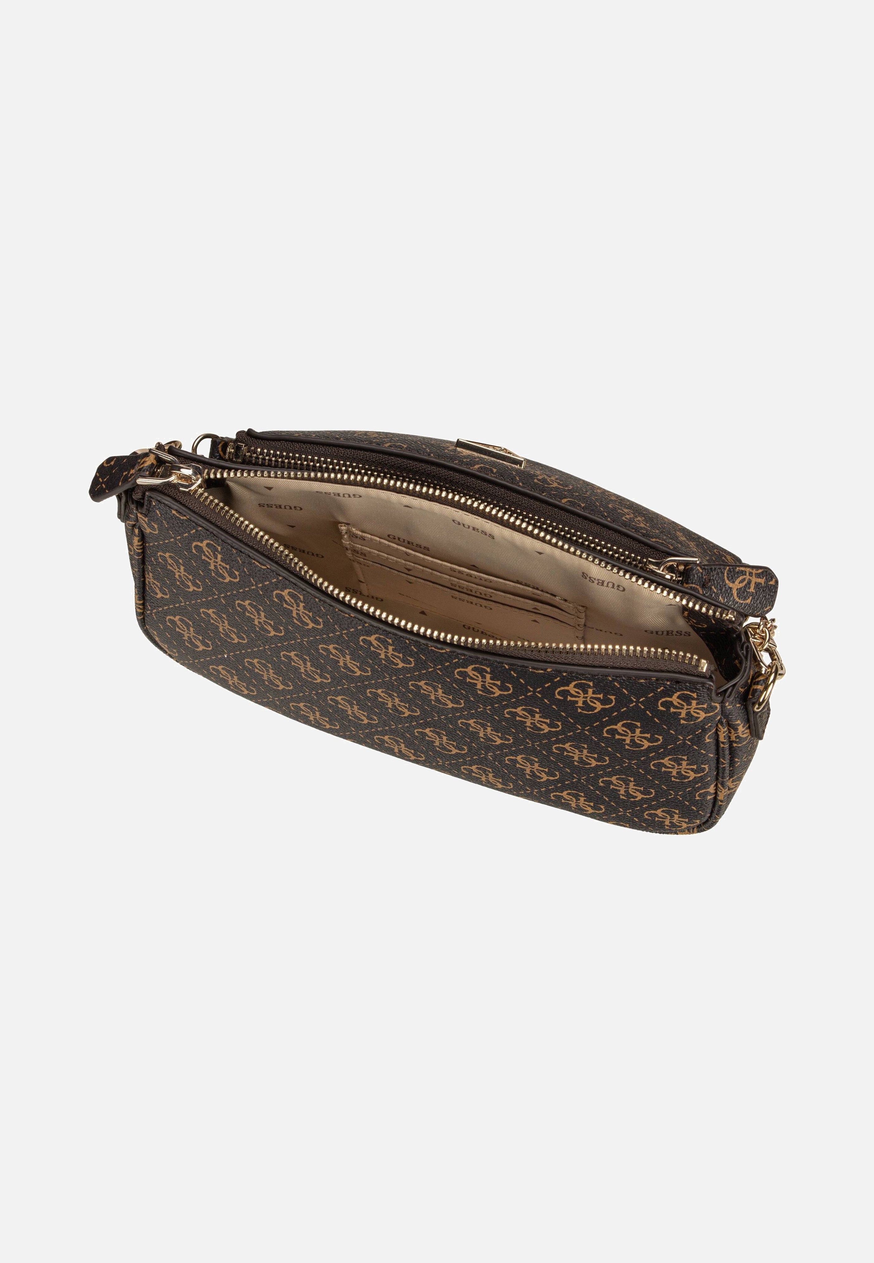 Guess - Noelle II Double Pouch CB 72710 Logo Brown - Shoulder Bag | Women-Image