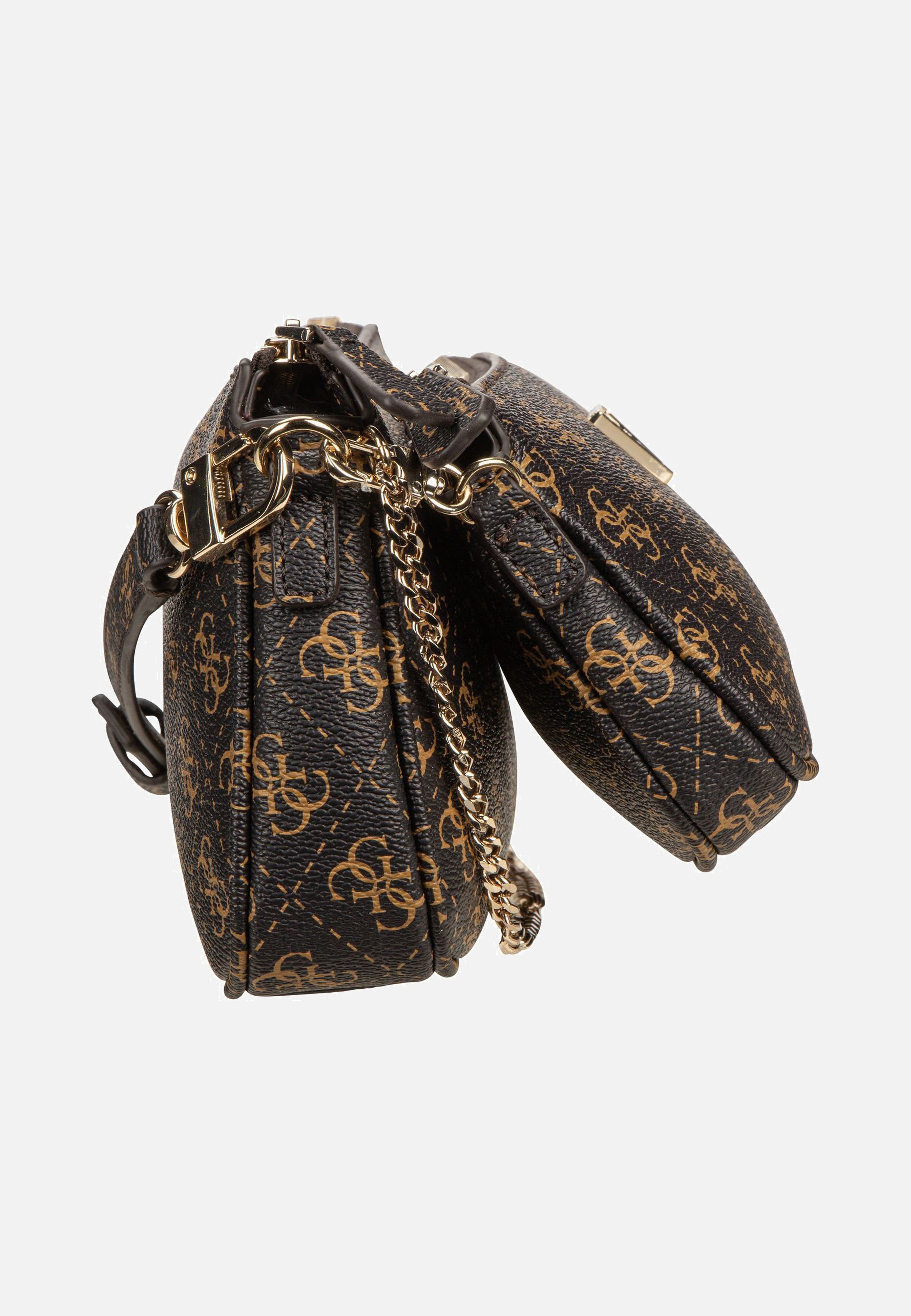 Guess - Noelle II Double Pouch CB 72710 Logo Brown - Crossbody Bag | Women-Image