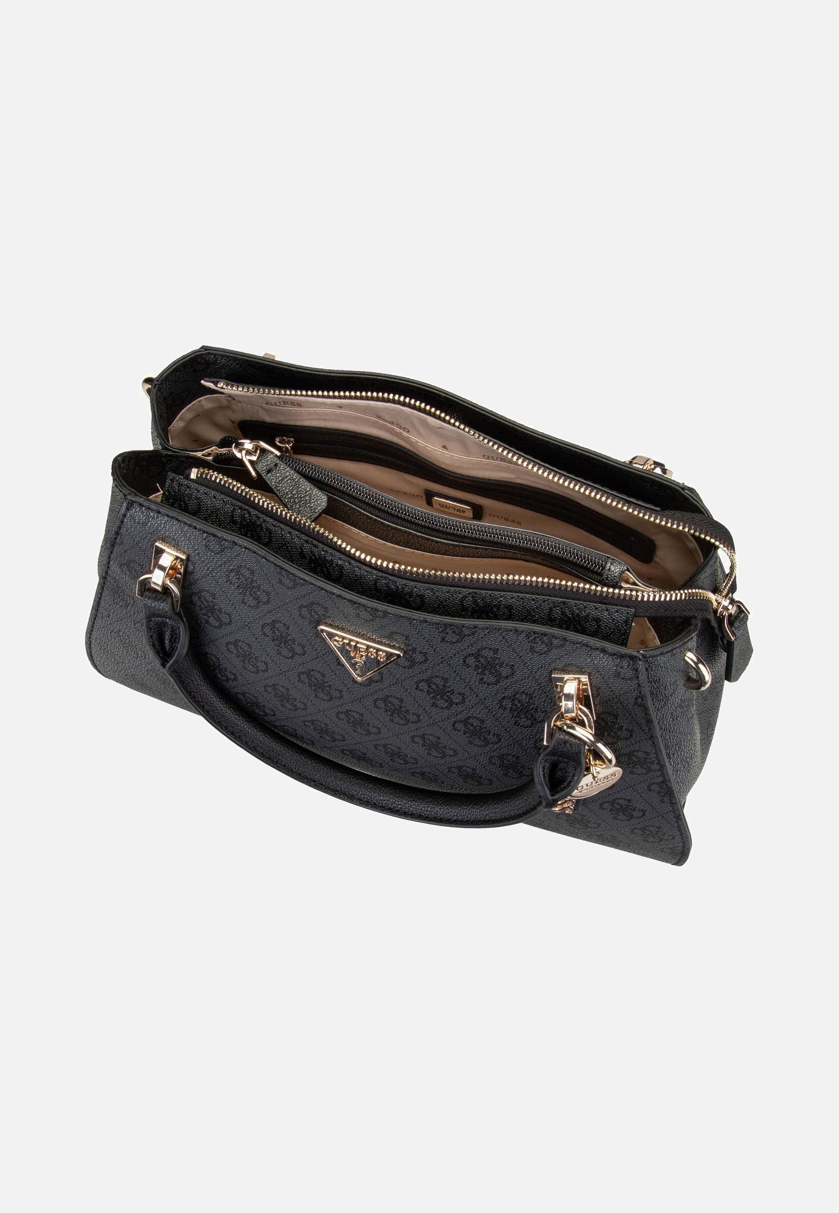 Guess - Noelle II Luxury SAT 72070 Logo Coal - Handle Bag | Women-Image