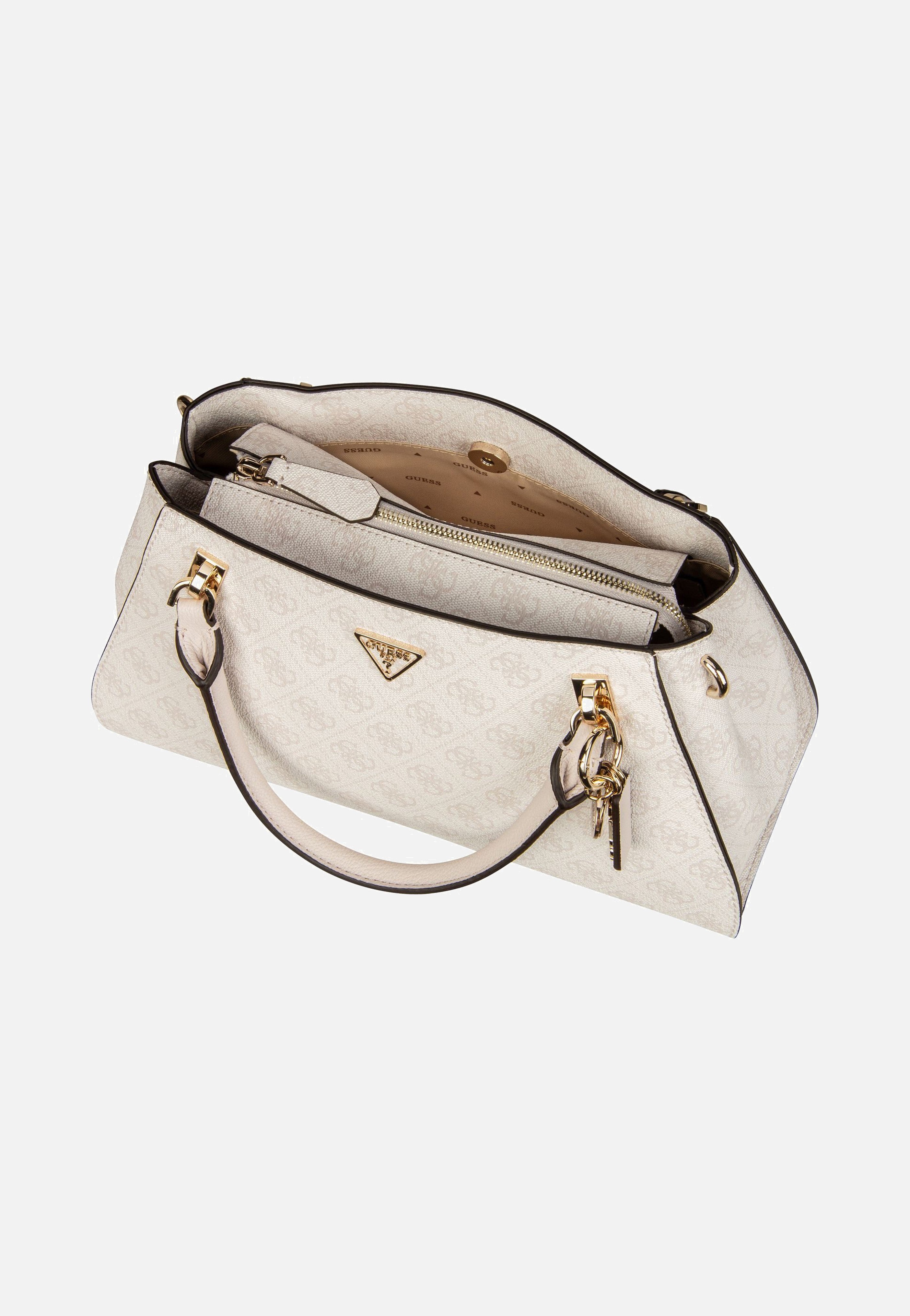 Guess - Noelle II Luxury SAT 72070 Logo White - Handle Bag | Women-Image