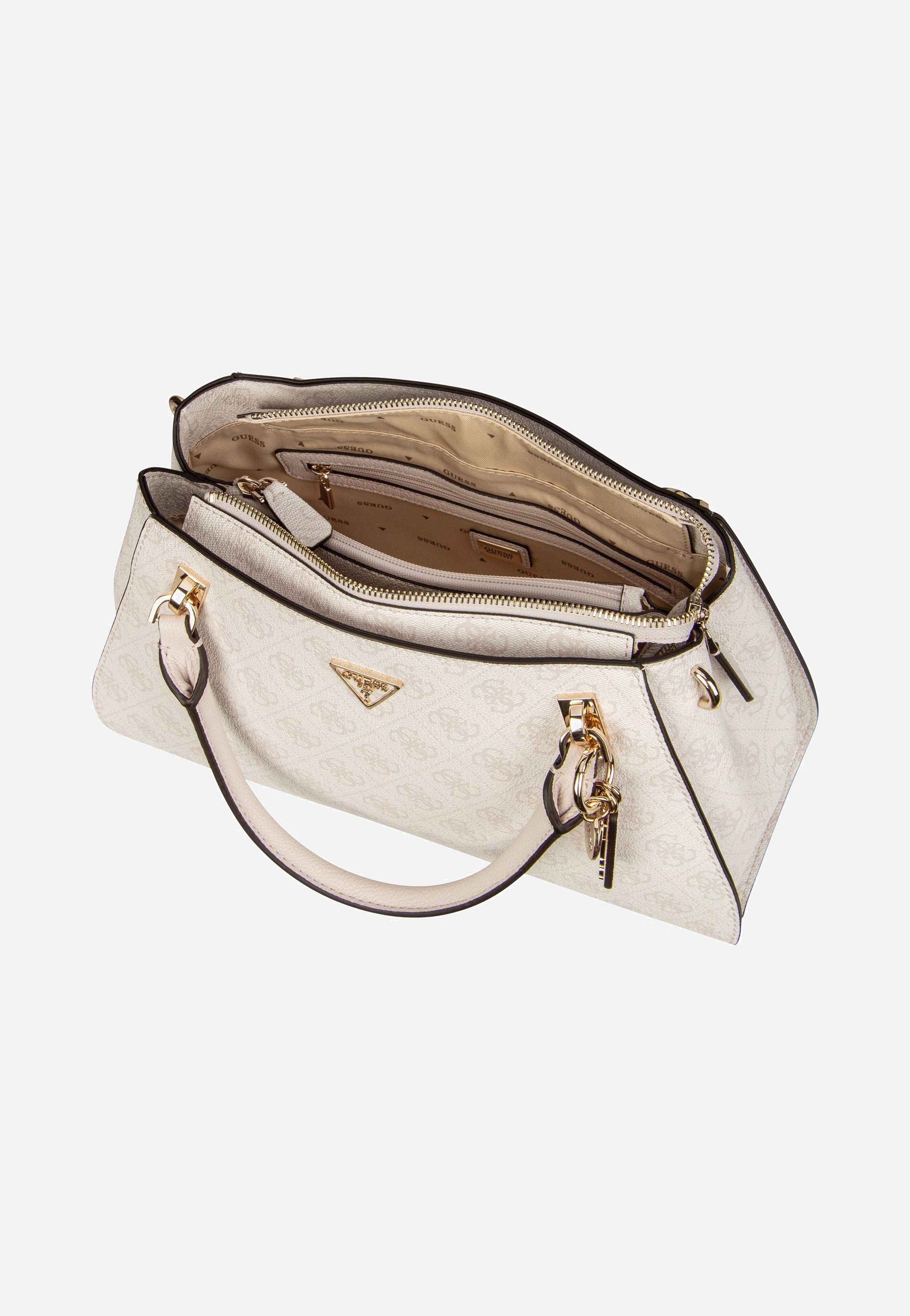 Guess - Noelle II Luxury SAT 72070 Logo White - Handle Bag | Women-Image