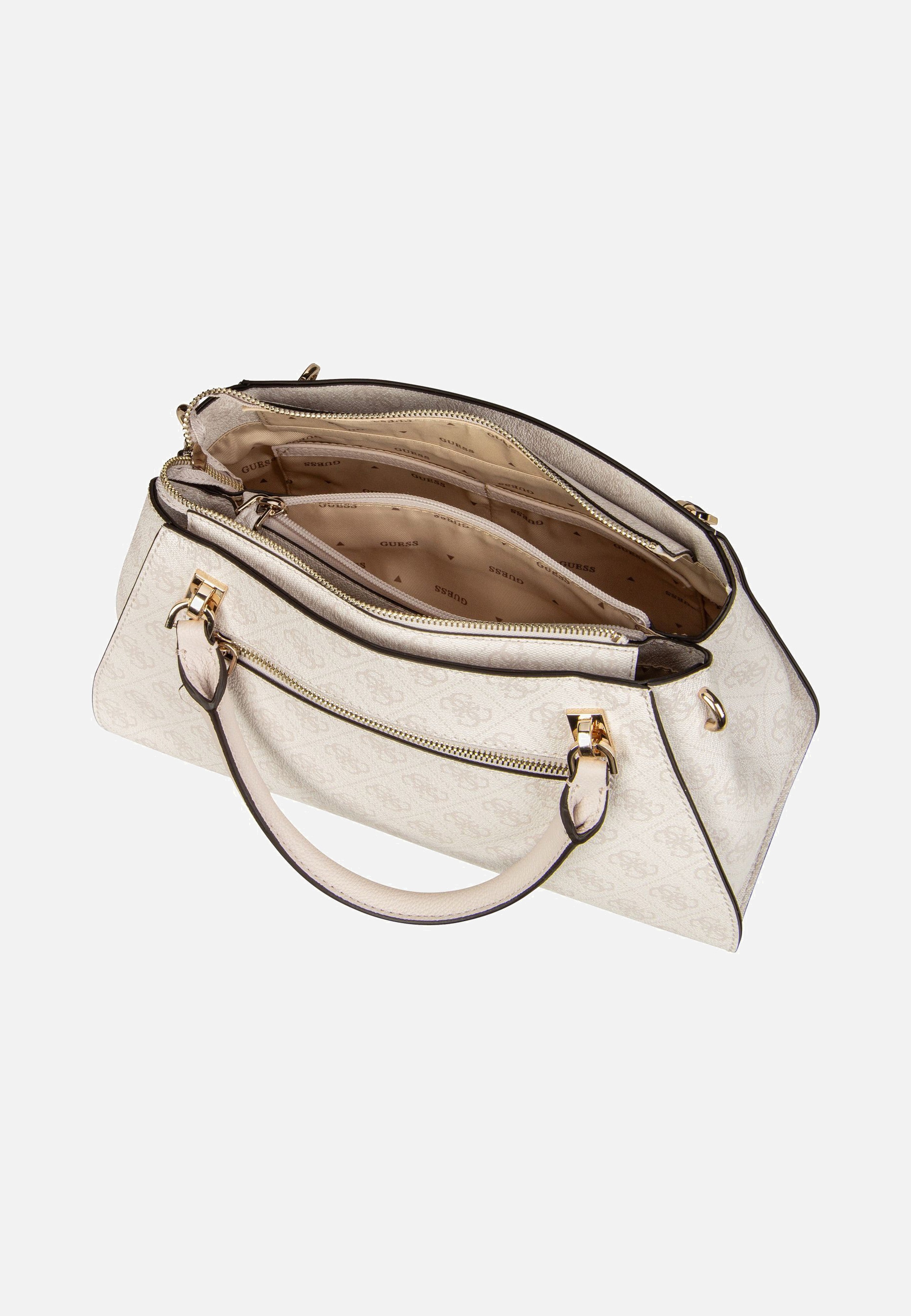 Guess - Noelle II Luxury SAT 72070 Logo White - Handle Bag | Women-Image