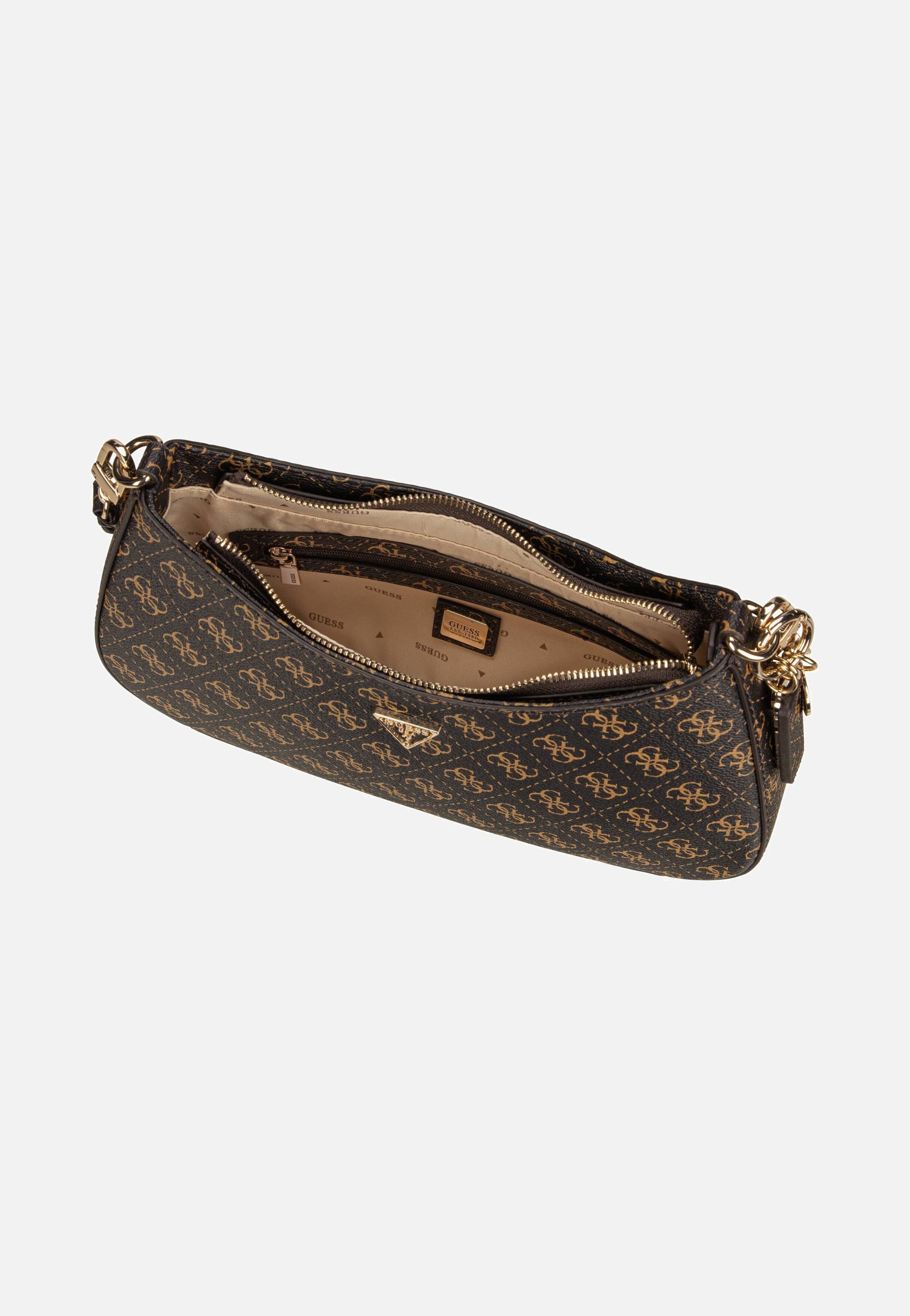 Guess - Noelle II Top Zip SHB 72180 Logo Brown - Evening Bag | Women-Image
