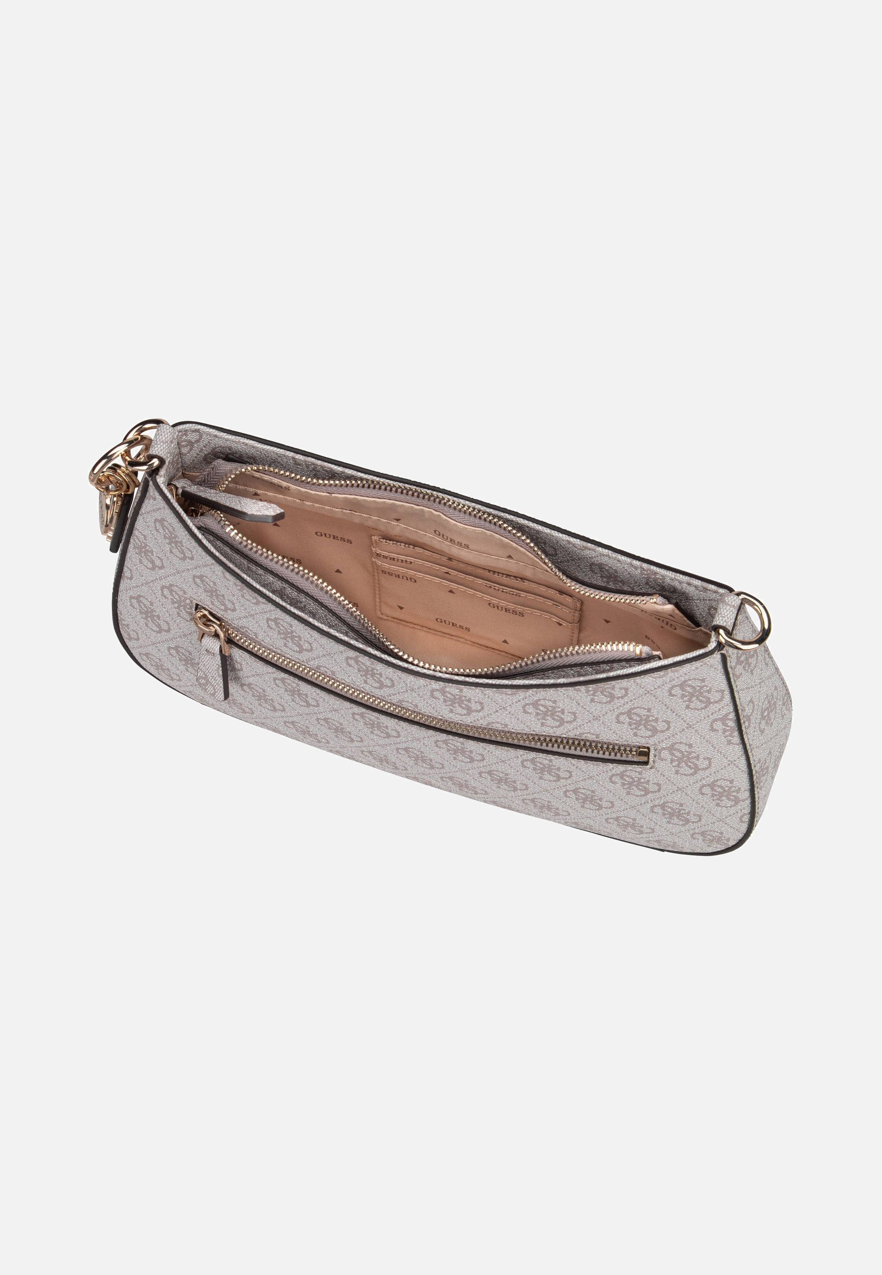 Guess - Noelle II Top Zip SHB Logo 72180 Dark Taupe - Evening Bag | Women-Image