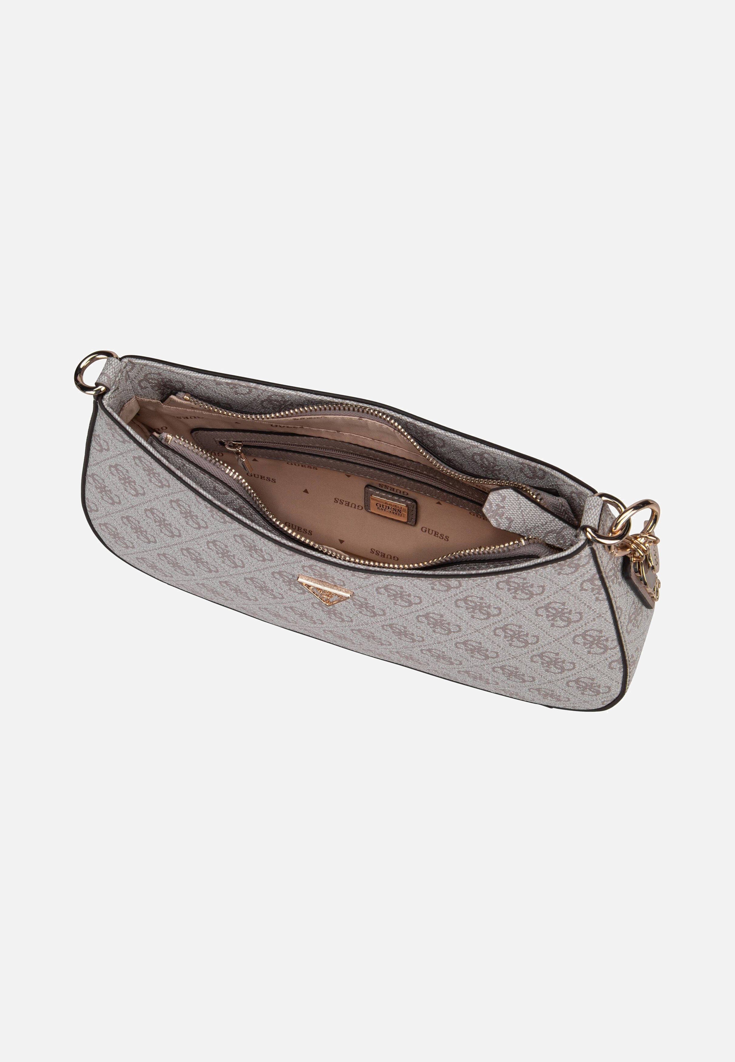 Guess - Noelle II Top Zip SHB Logo 72180 Dark Taupe - Evening Bag | Women-Image