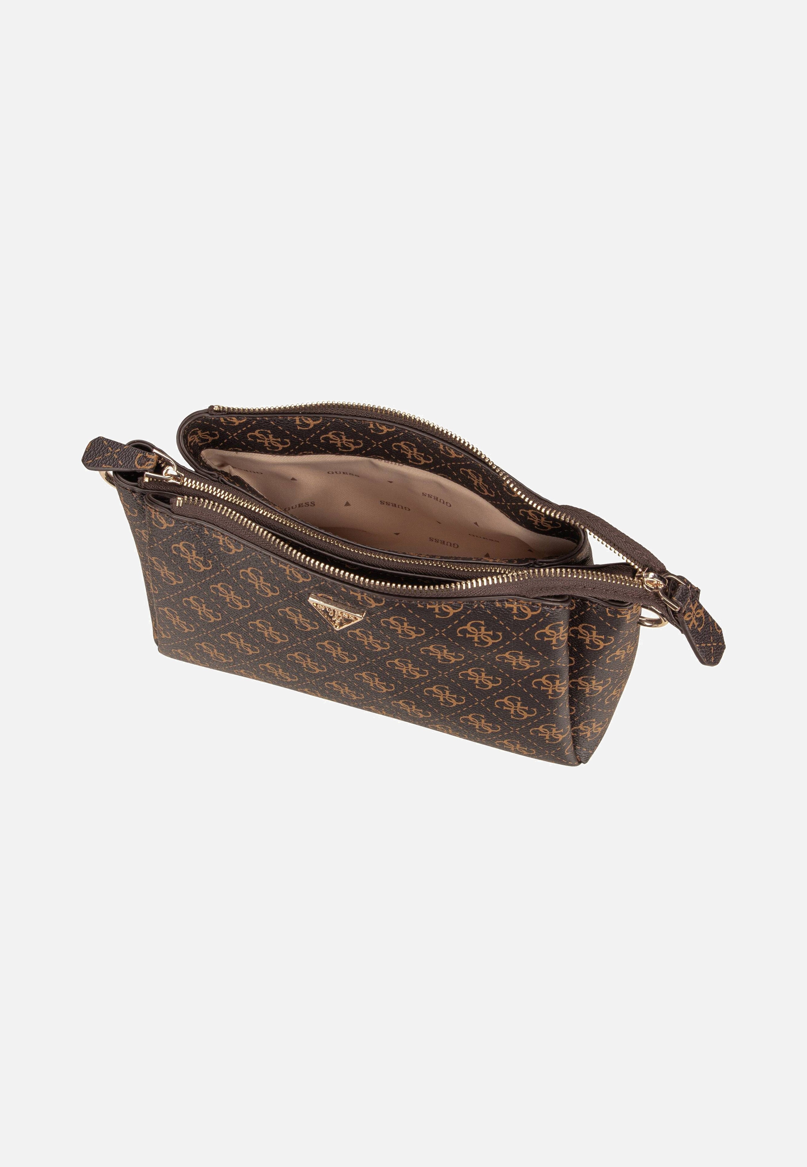 Guess - Noelle II Tri Comp CB 72120 Logo Brown - Crossbody Bag | Women-Image