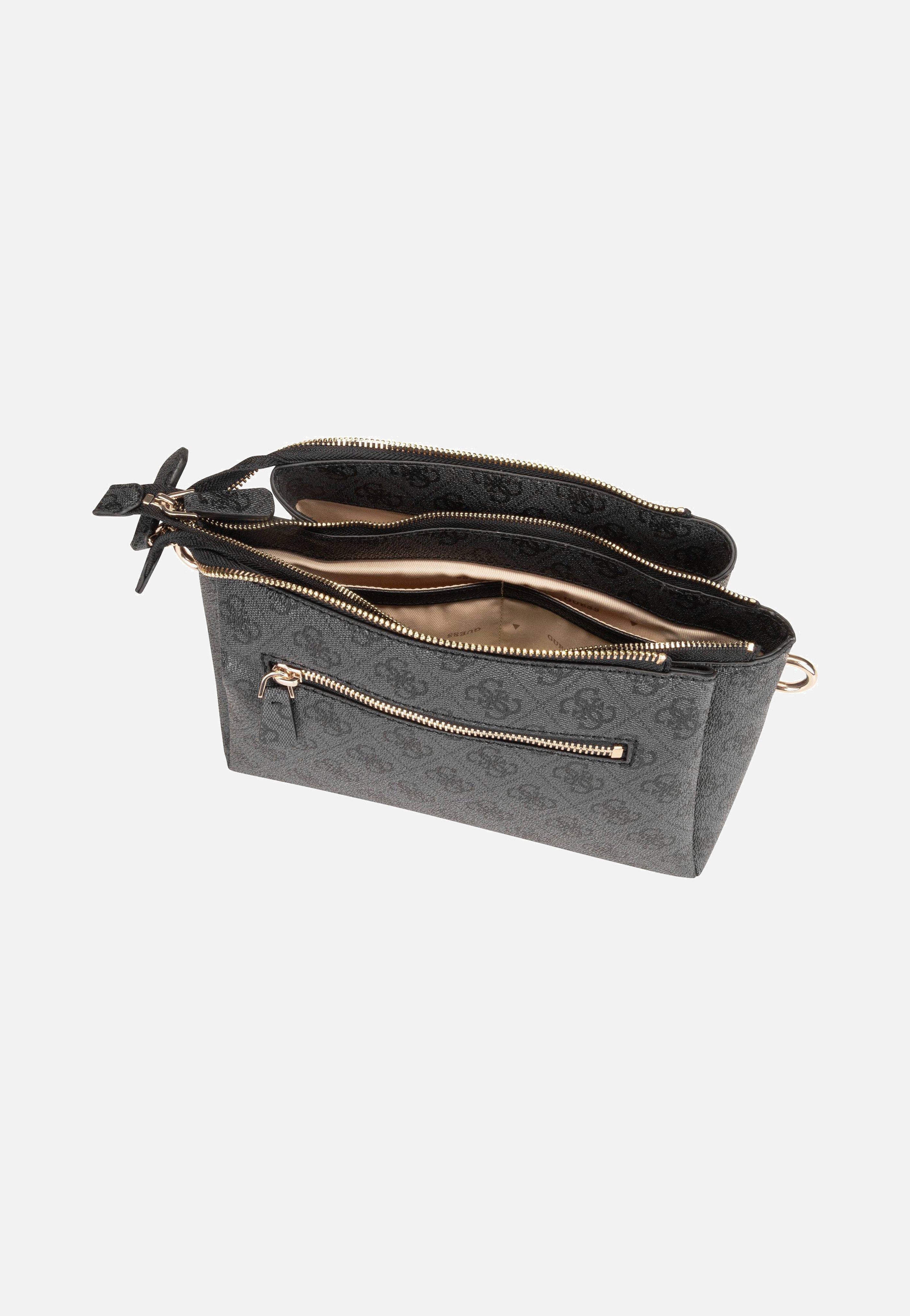 Guess - Noelle II Tri Comp CB 72120 Logo Coal - Crossbody Bag | Women-Image