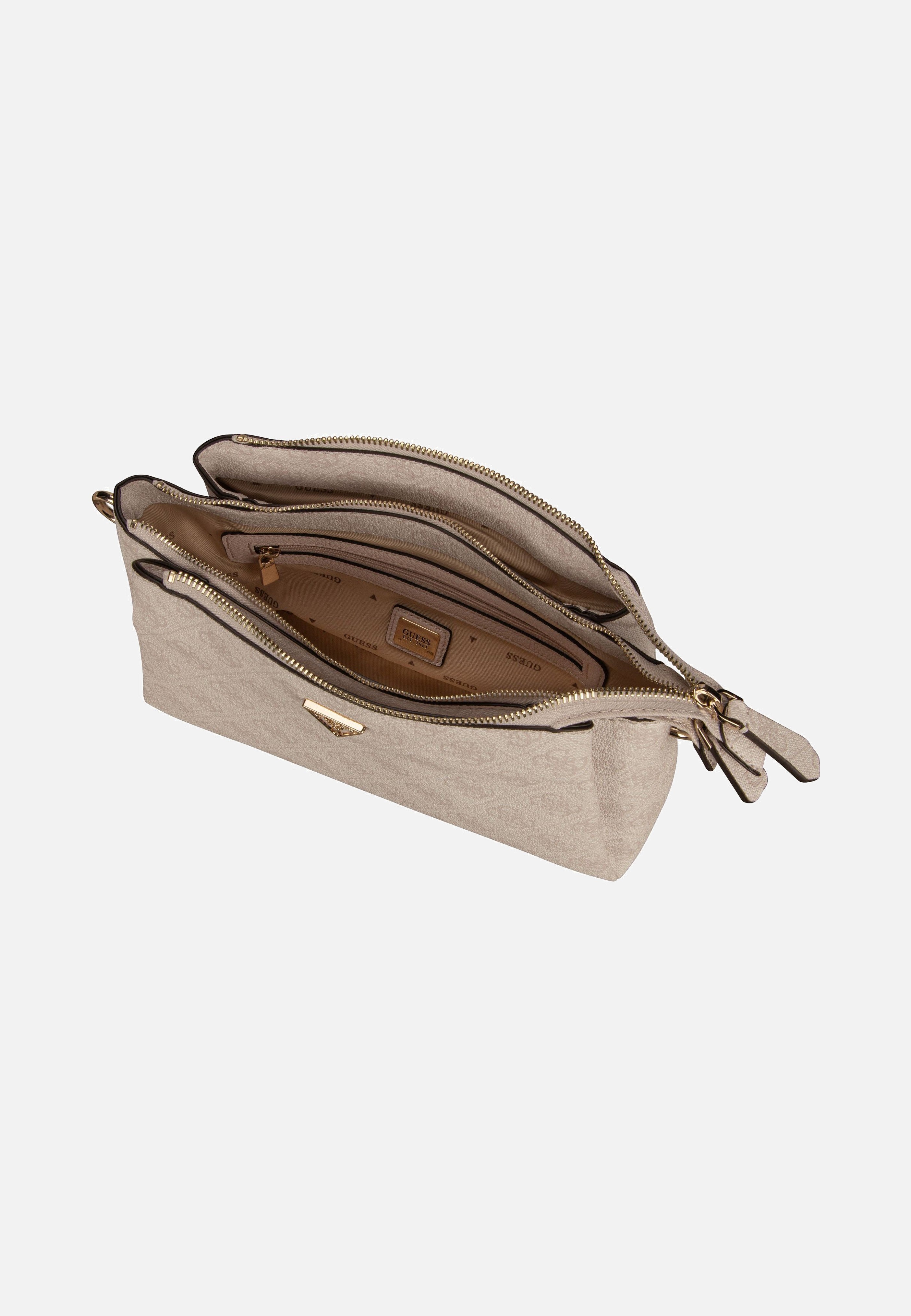 Guess - Noelle II Tri Comp CB 72120 Logo White - Crossbody Bag | Women-Image