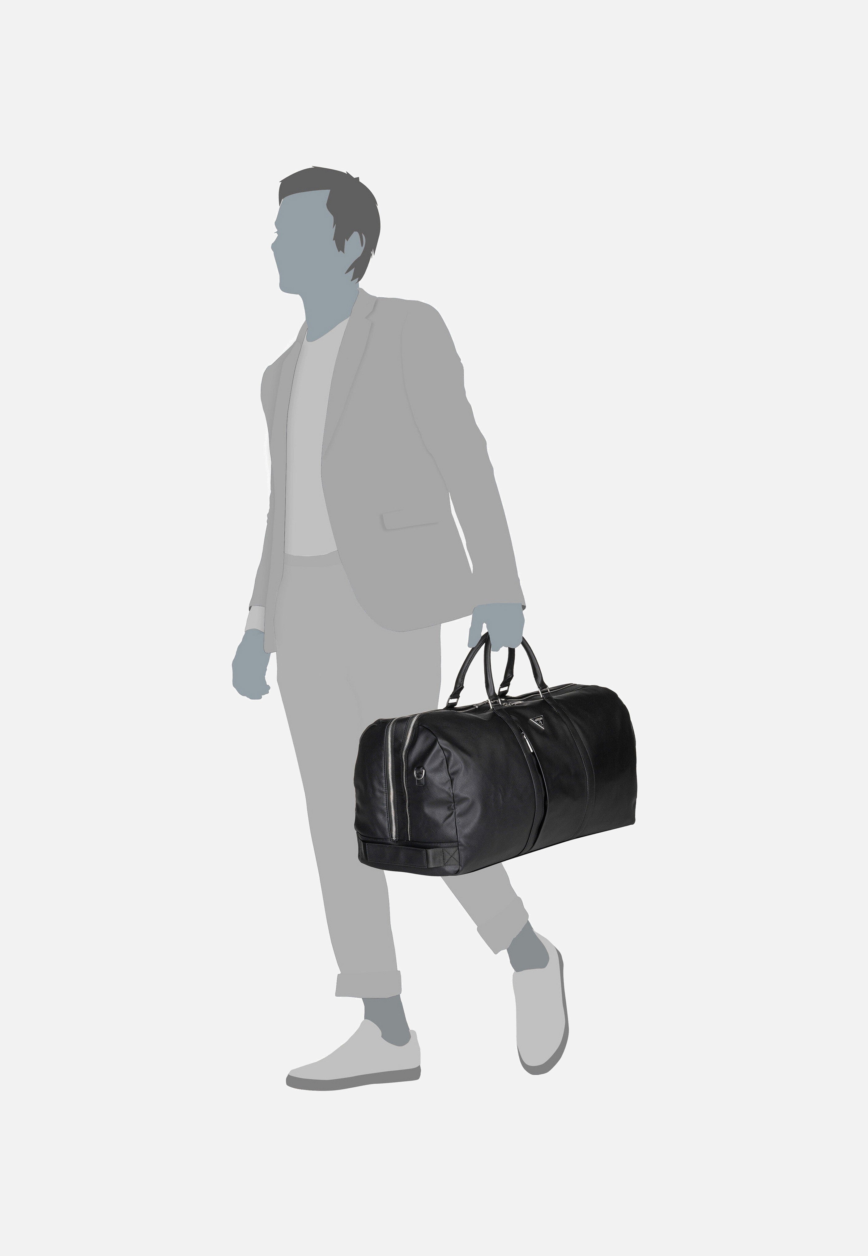 Guess - Pisa Saffiano Eco Double Zip Black - Weekender | Neutral-Image