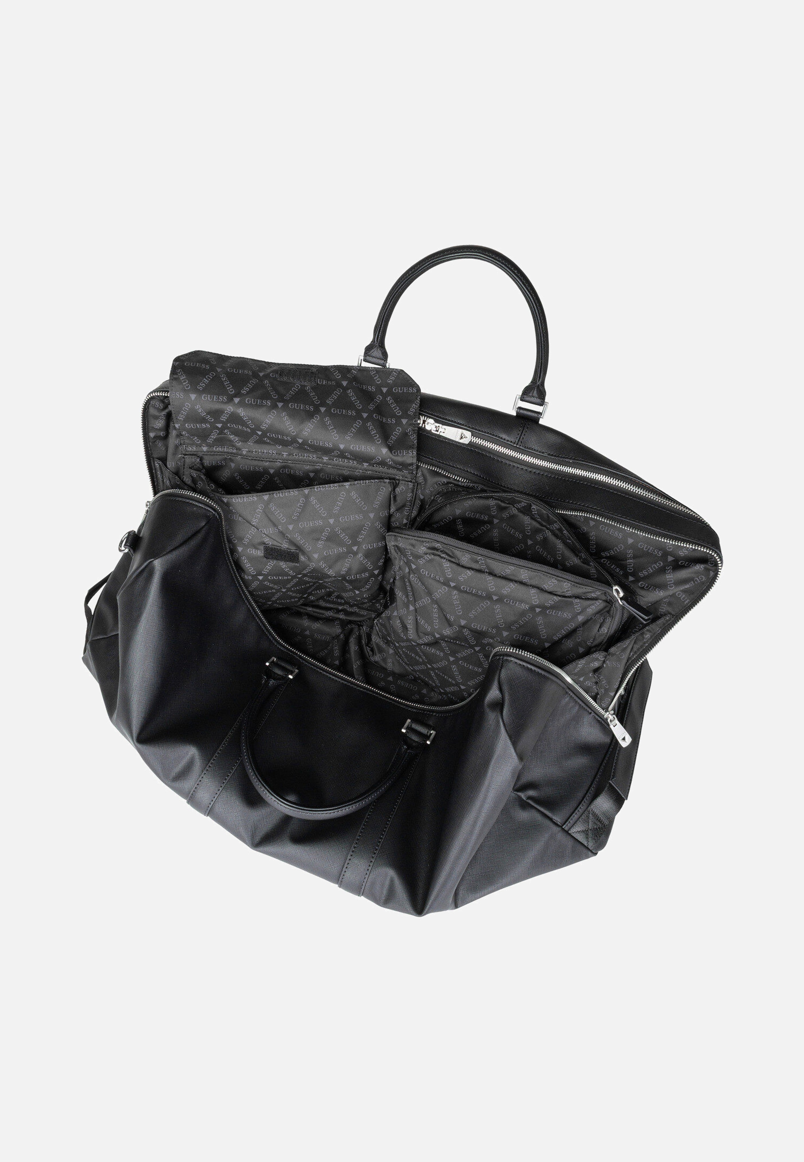 Guess - Pisa Saffiano Eco Double Zip Black - Weekender | Neutral-Image