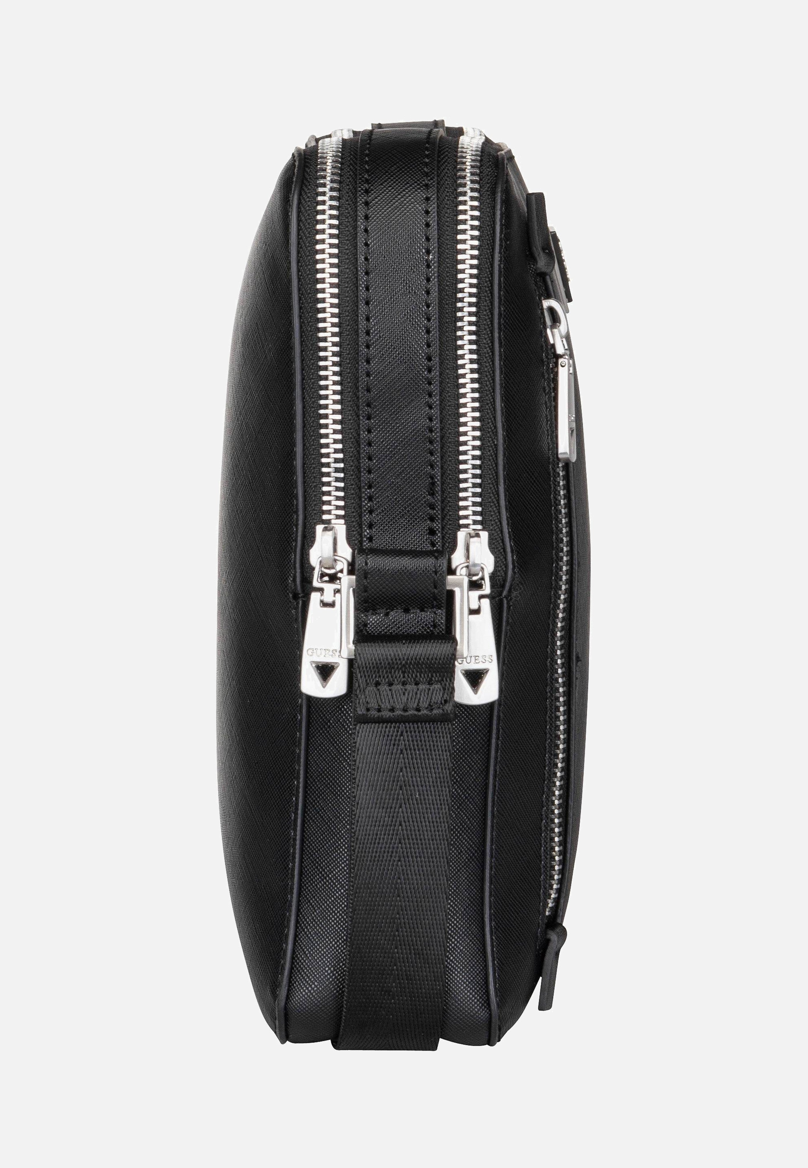 Guess - Torino Saffiano Eco Double Zip Black - Crossbody Bag | Men-Image