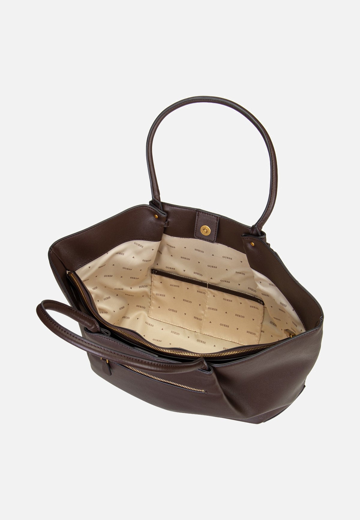 Guess Allegra Girlfriend 37230 Brown Tote Bag