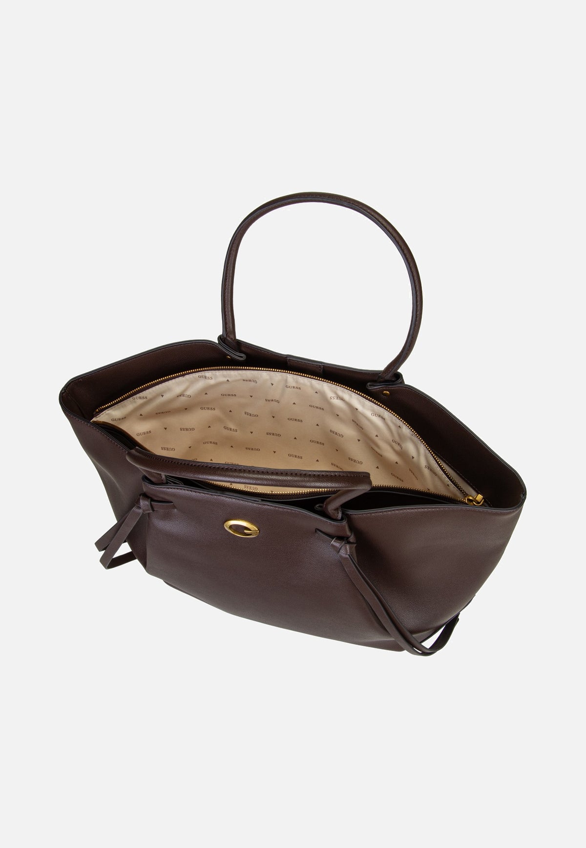 Guess Allegra Girlfriend 37230 Brown Tote Bag