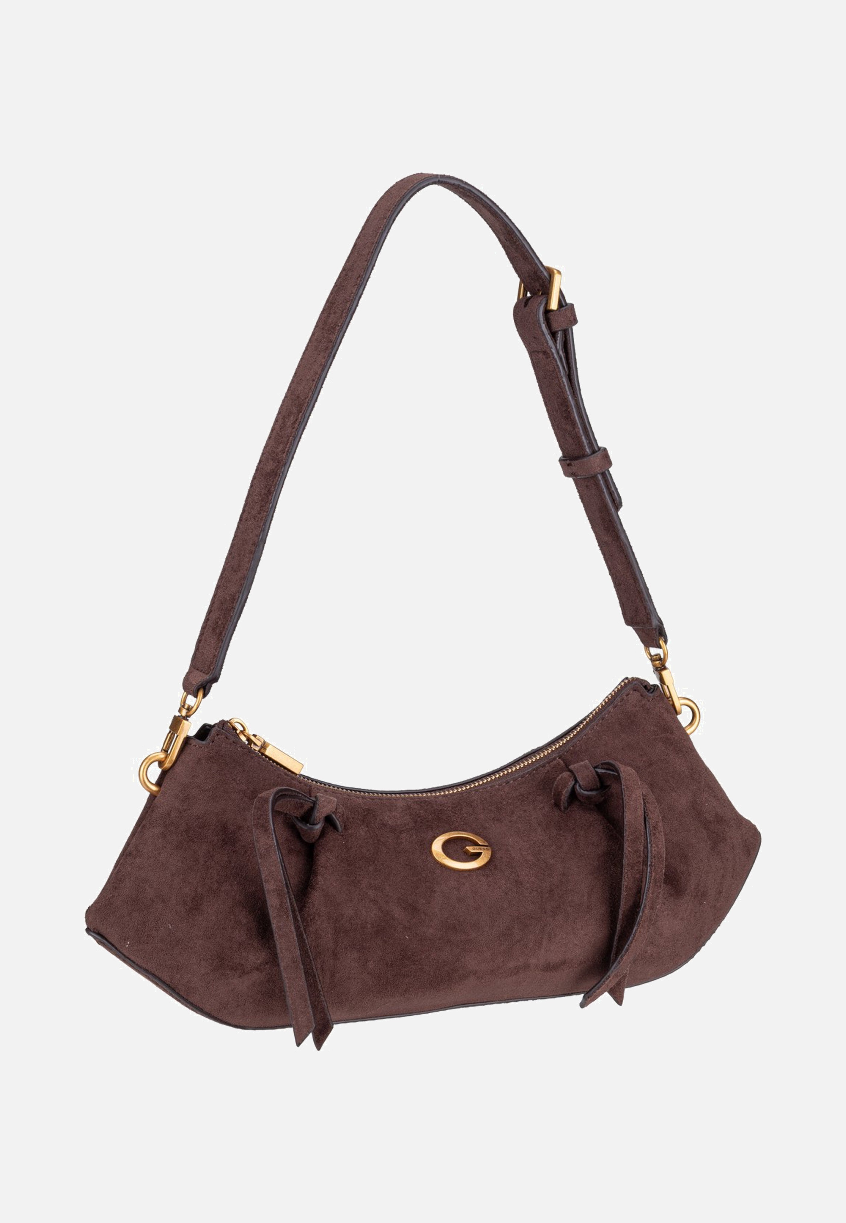 Guess Allegra Shoulder Suede 37180 Espresso Schultertasche