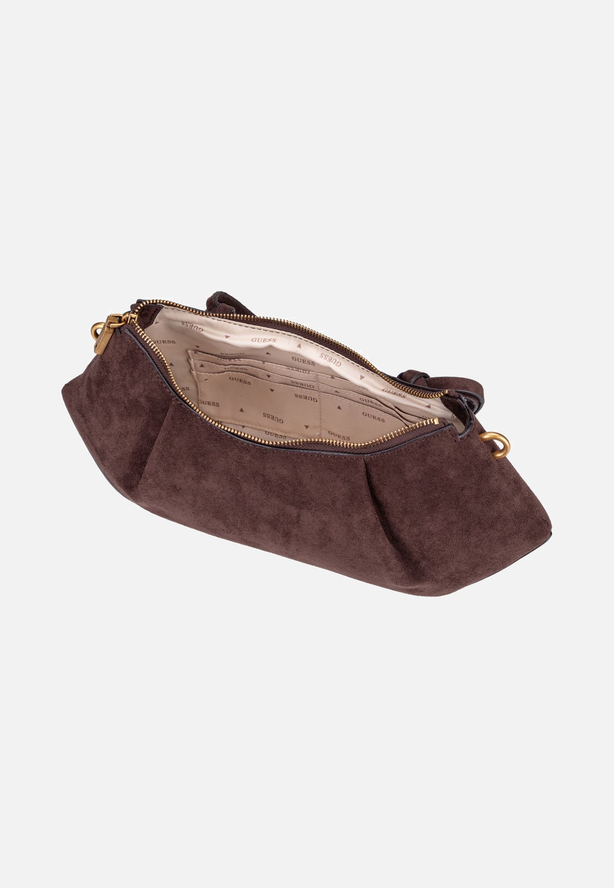Guess Allegra Shoulder Suede 37180 Espresso Schultertasche