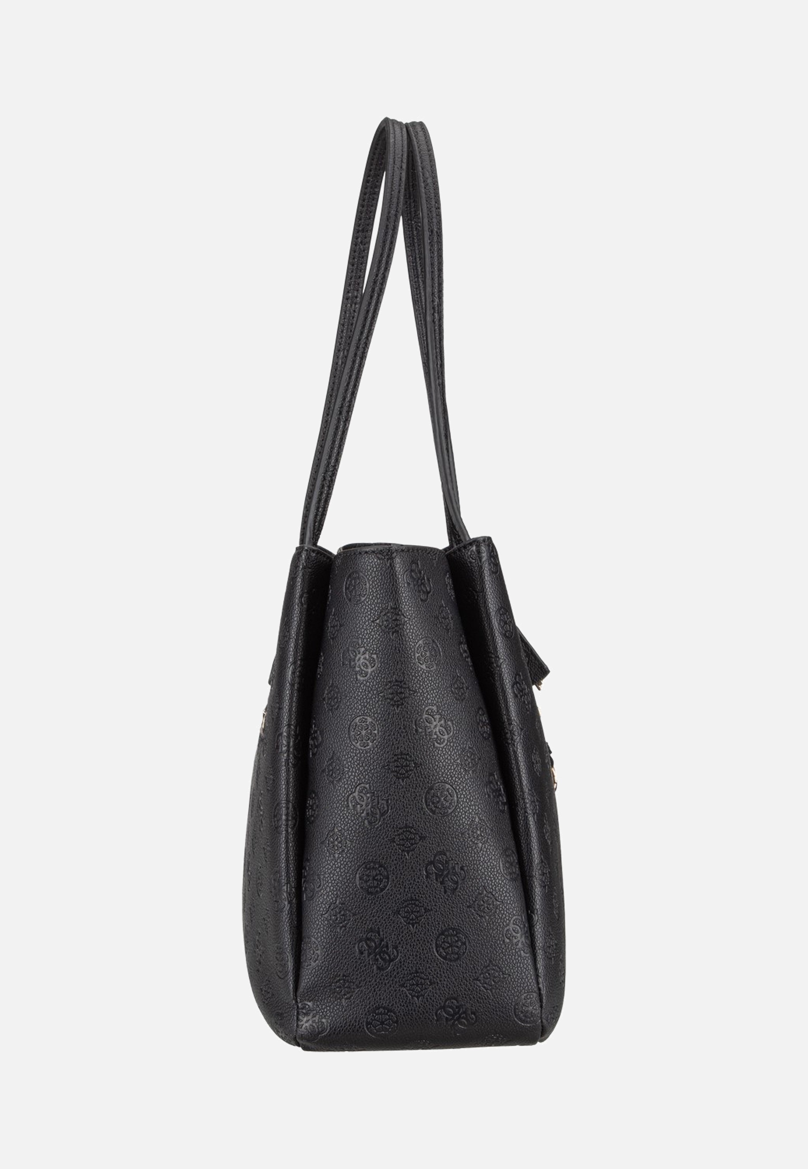 Guess Anise Multi Comp Tote Black Logo Shopper
