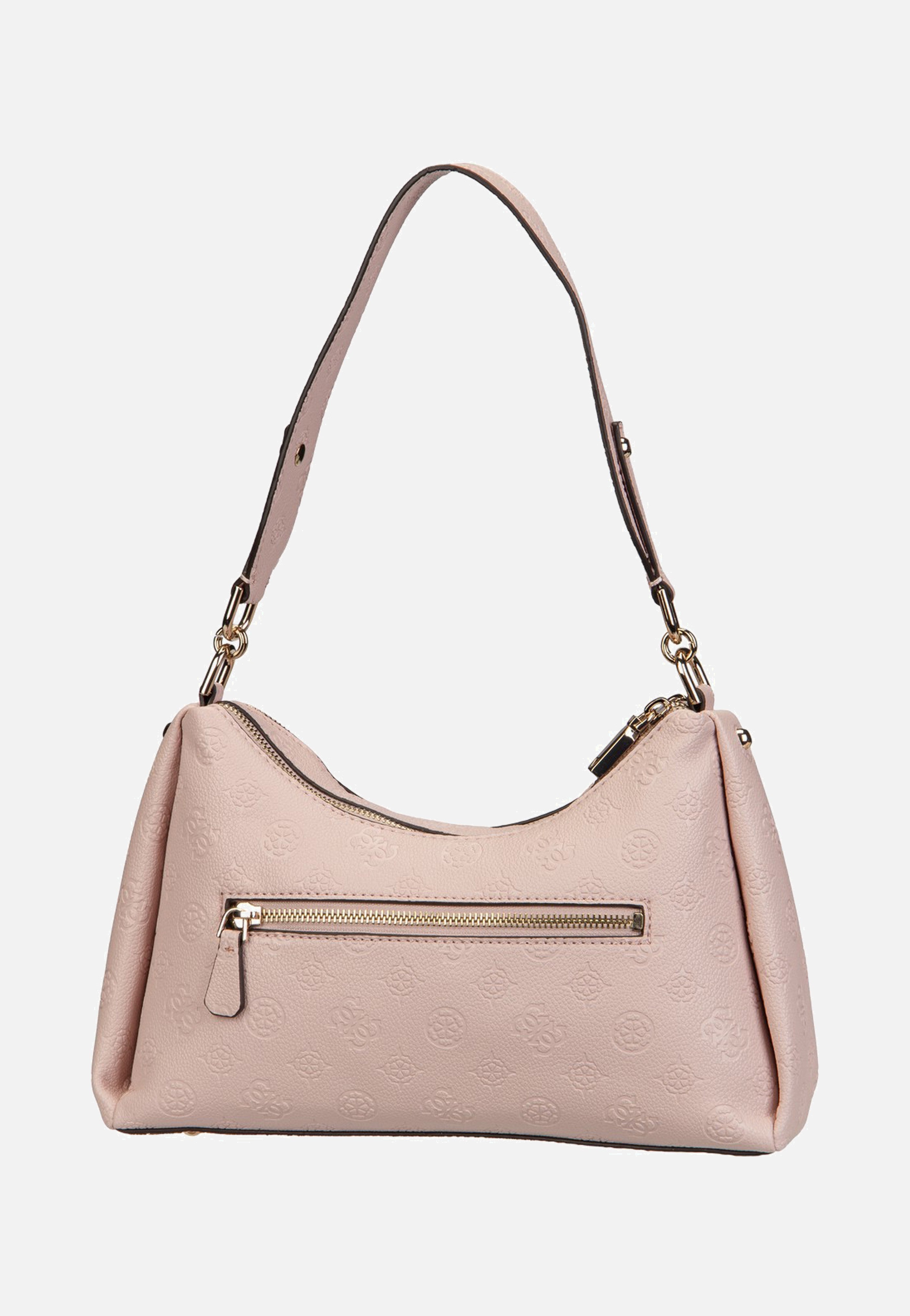 Guess Anise Double Zip 16180 Light Rose Logo Schultertasche