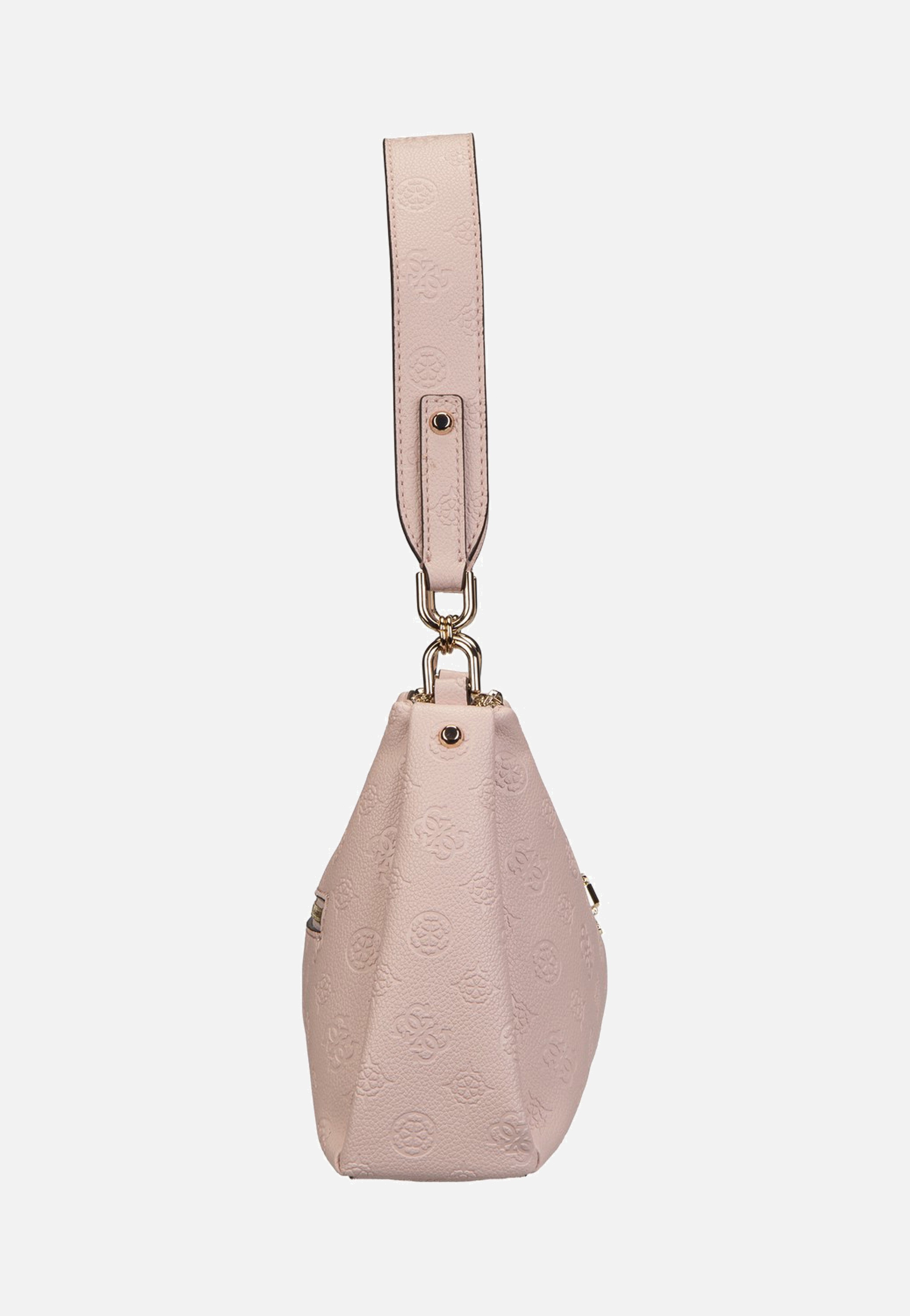 Guess Anise Double Zip 16180 Light Rose Logo Schultertasche