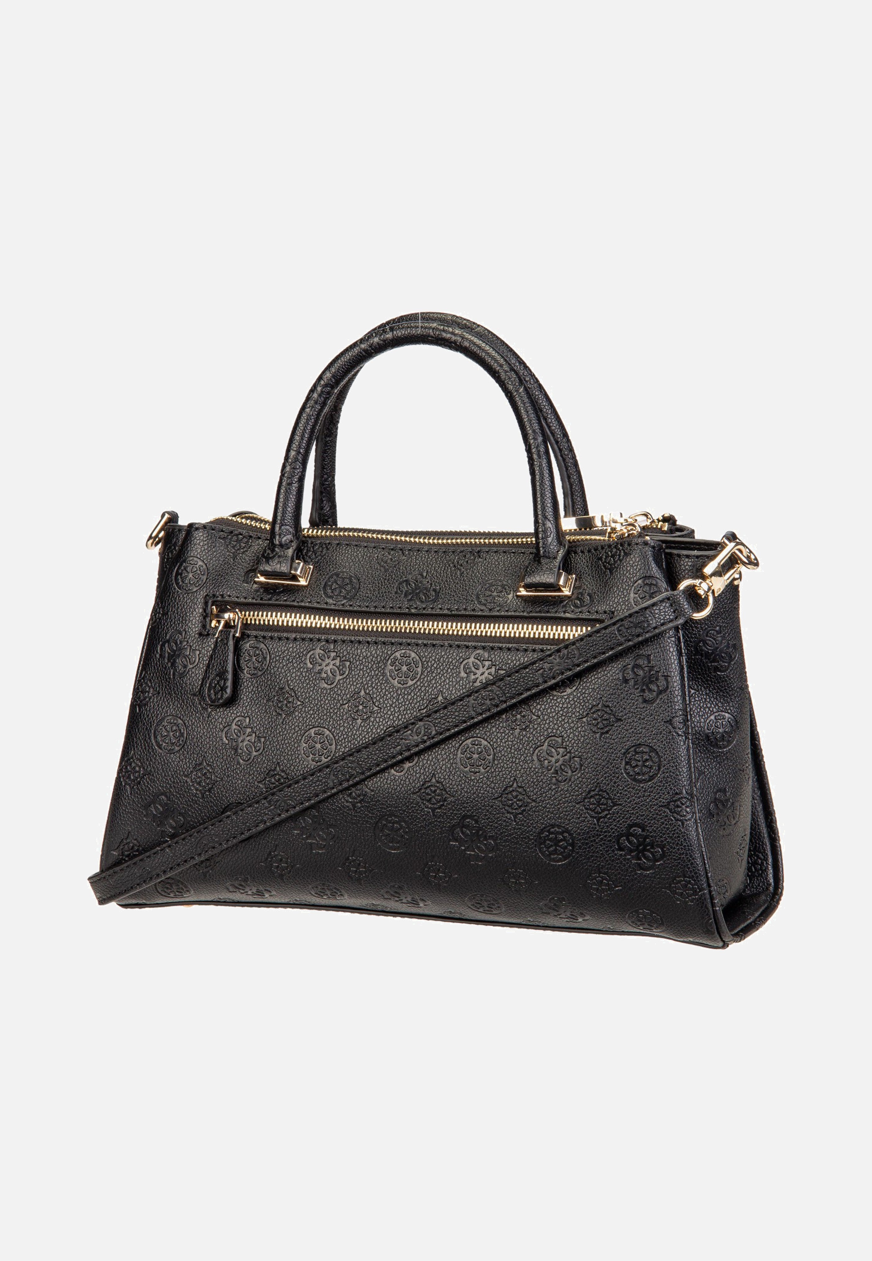 Guess - Anise Triple Comp Satchel Black Logo - Satchel | Women-Image