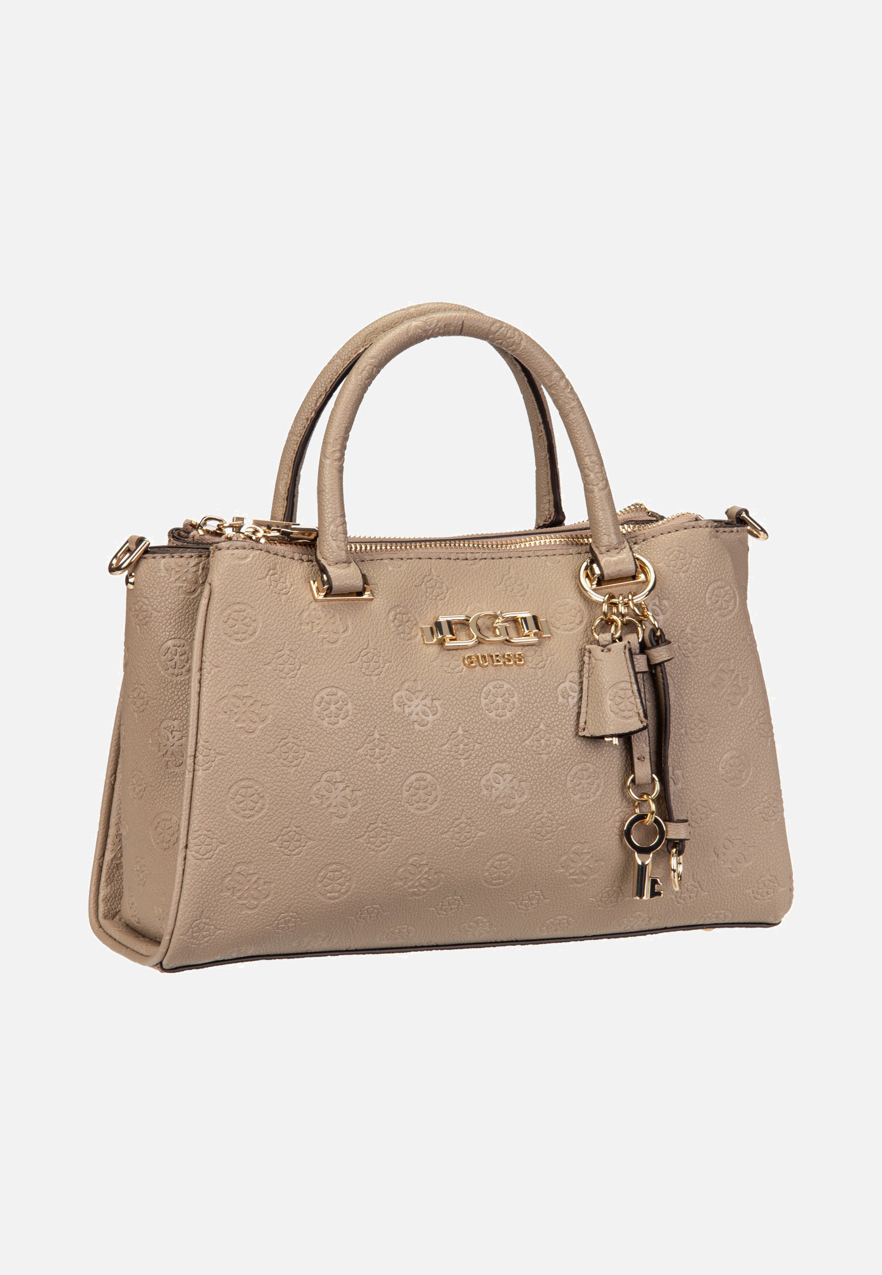 Guess Anise Triple Comp Satchel Dark Oak Satchel