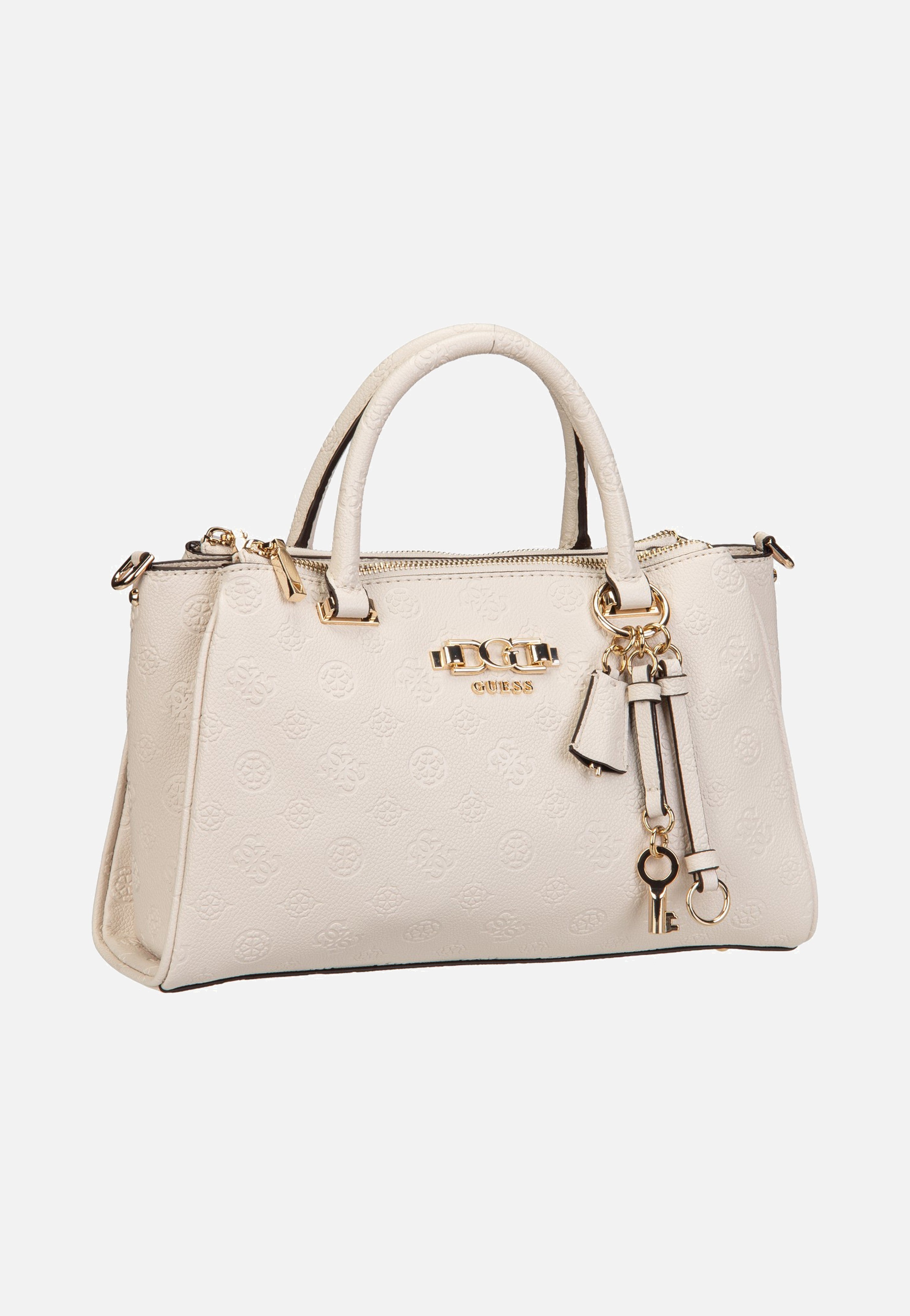 Guess - Anise Triple Comp Satchel Stone Logo - Satchel | Women-Image