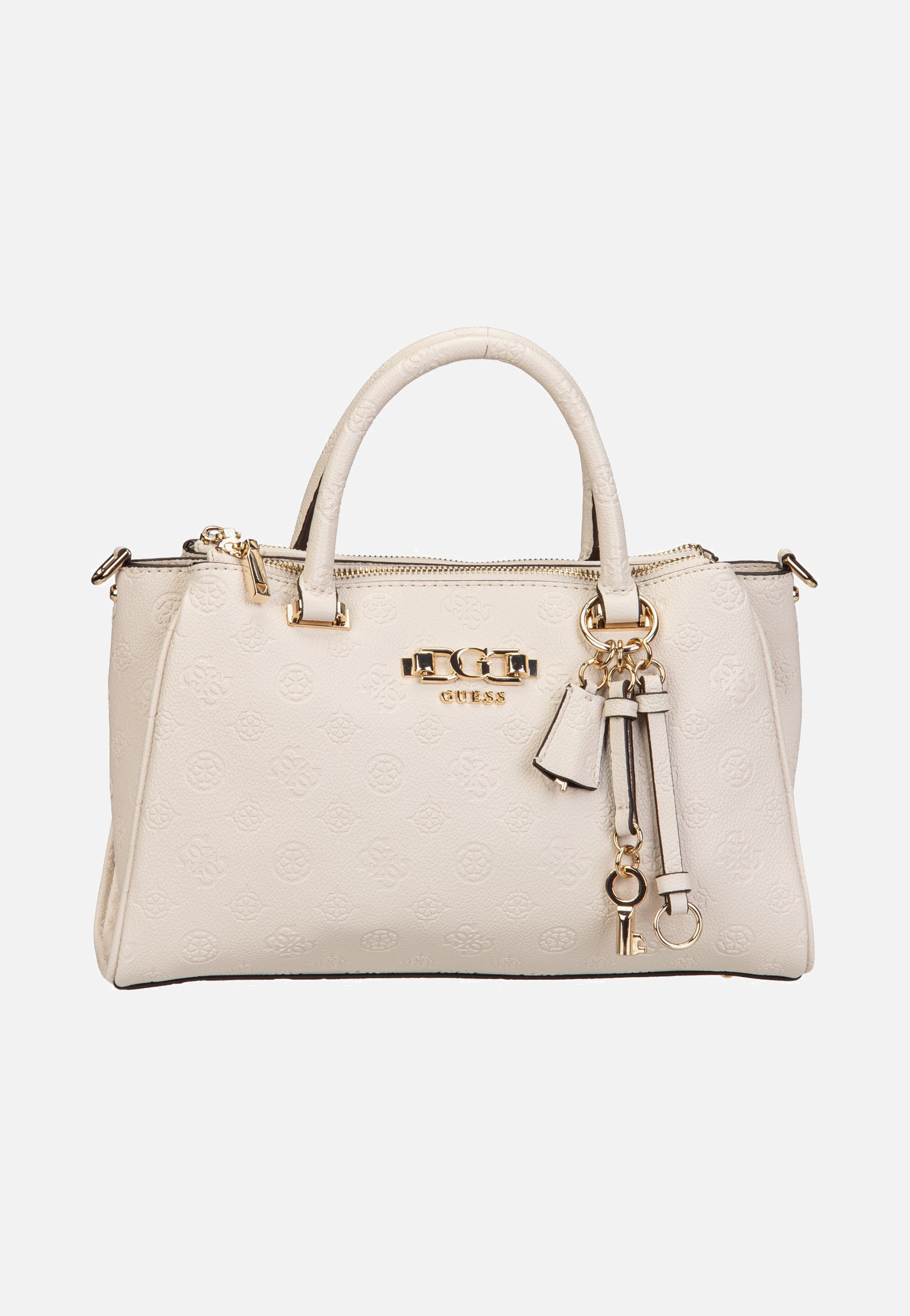 Guess Anise Triple Comp Satchel Stone Logo Satchel
