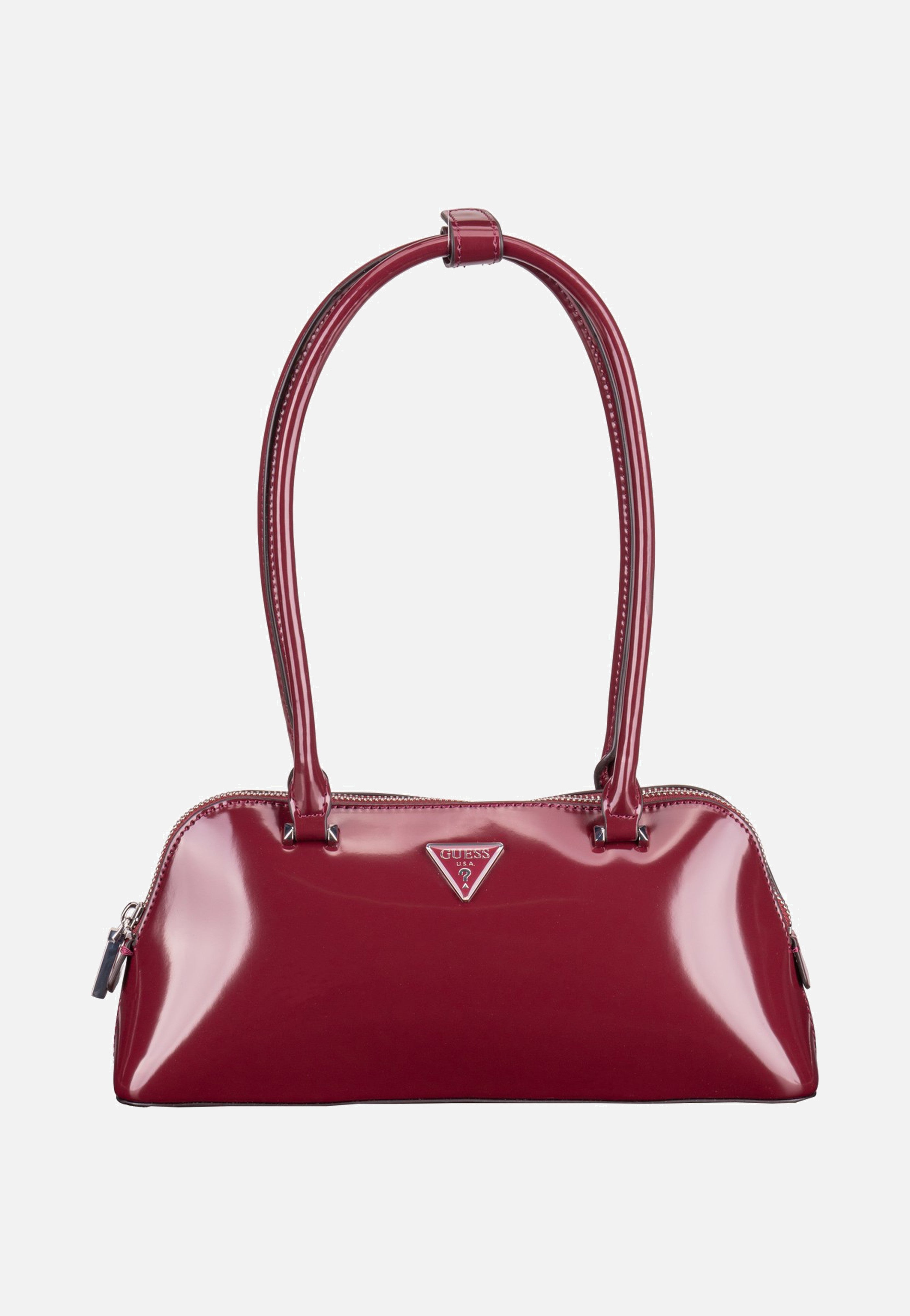 Guess - Arnela Shoulder Satchel Burgundy - Evening Bag | Women-Image