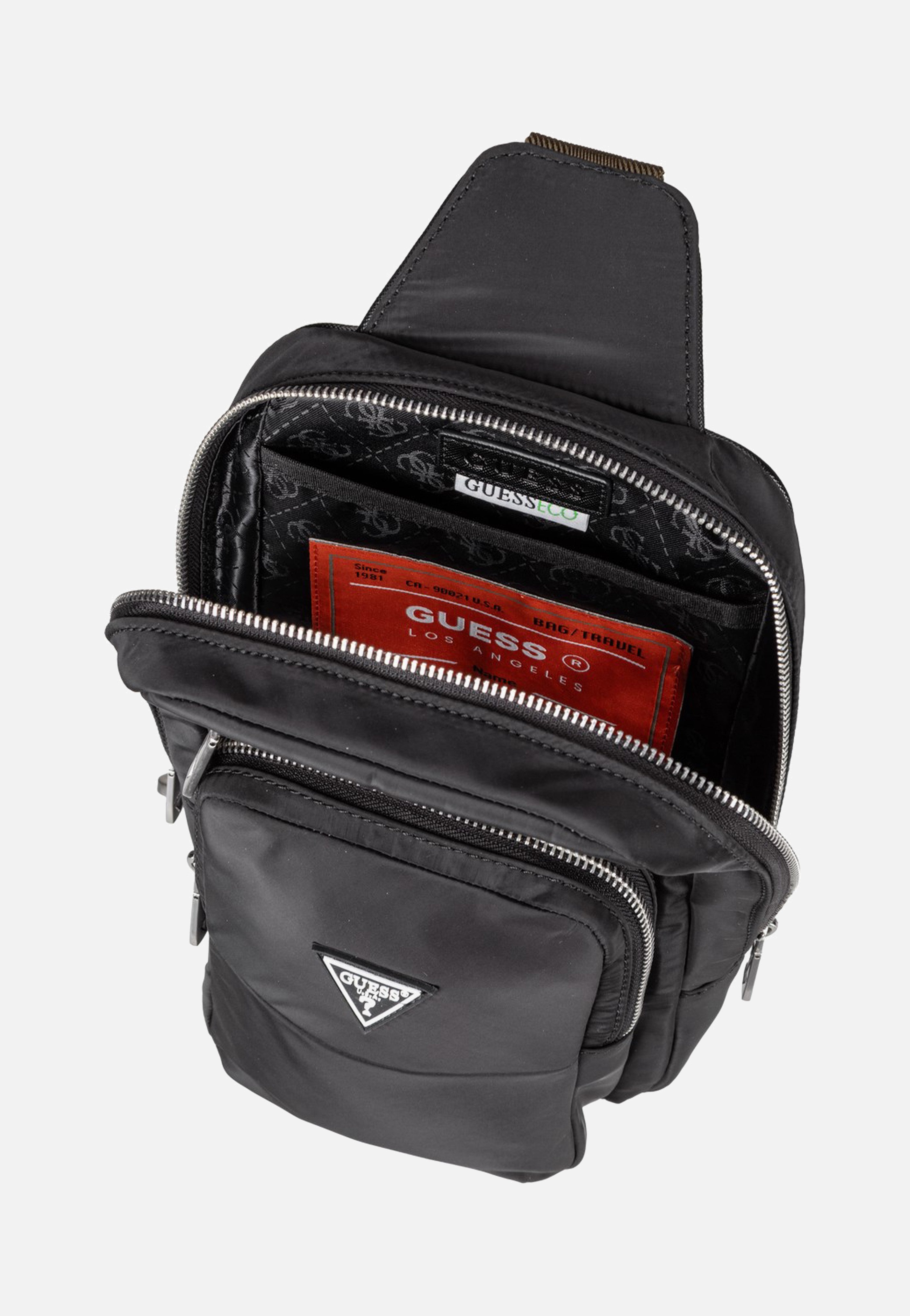 Guess Berlin Multipocket Crossover Black Crossbody Bag