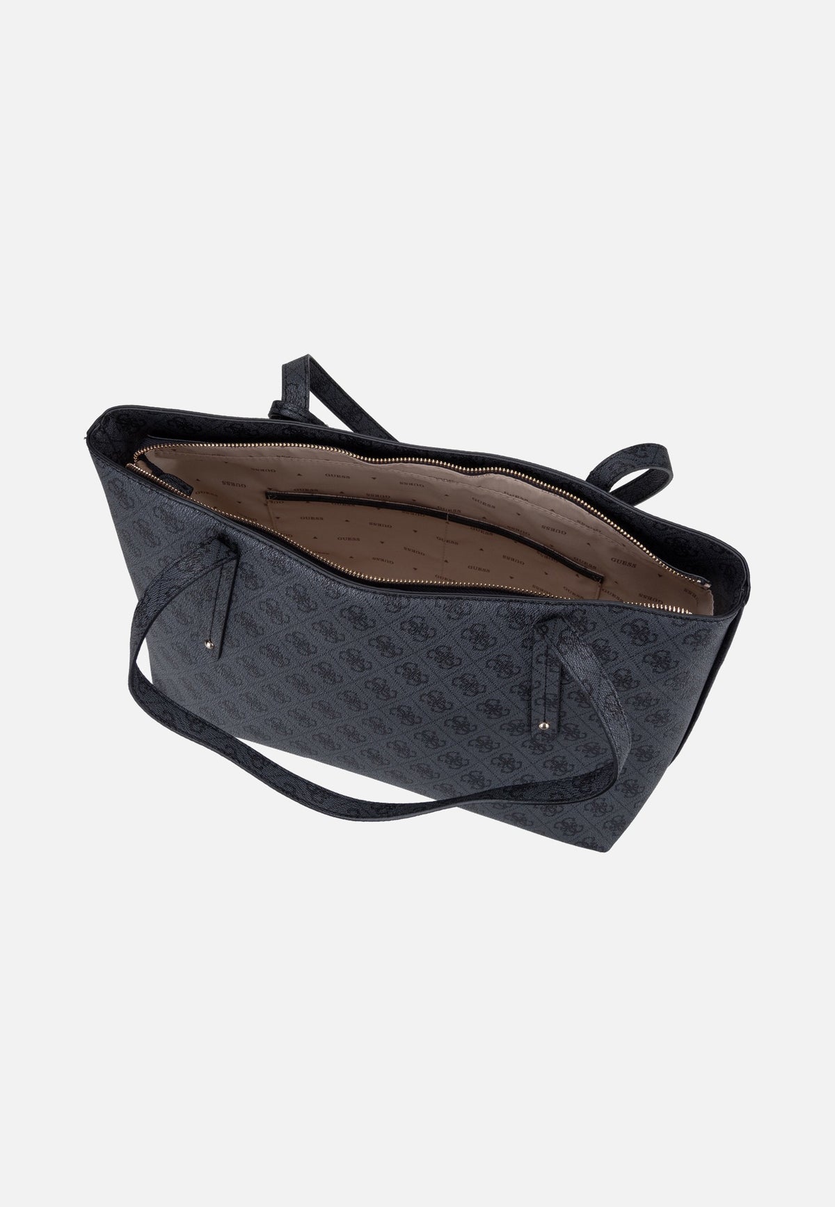 Guess Brenton Top Zip Logo 48240 Coal Logo Shopper
