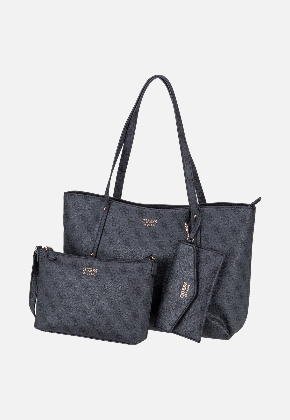 Guess Brenton Top Zip Logo 48240 Coal Logo Shopper