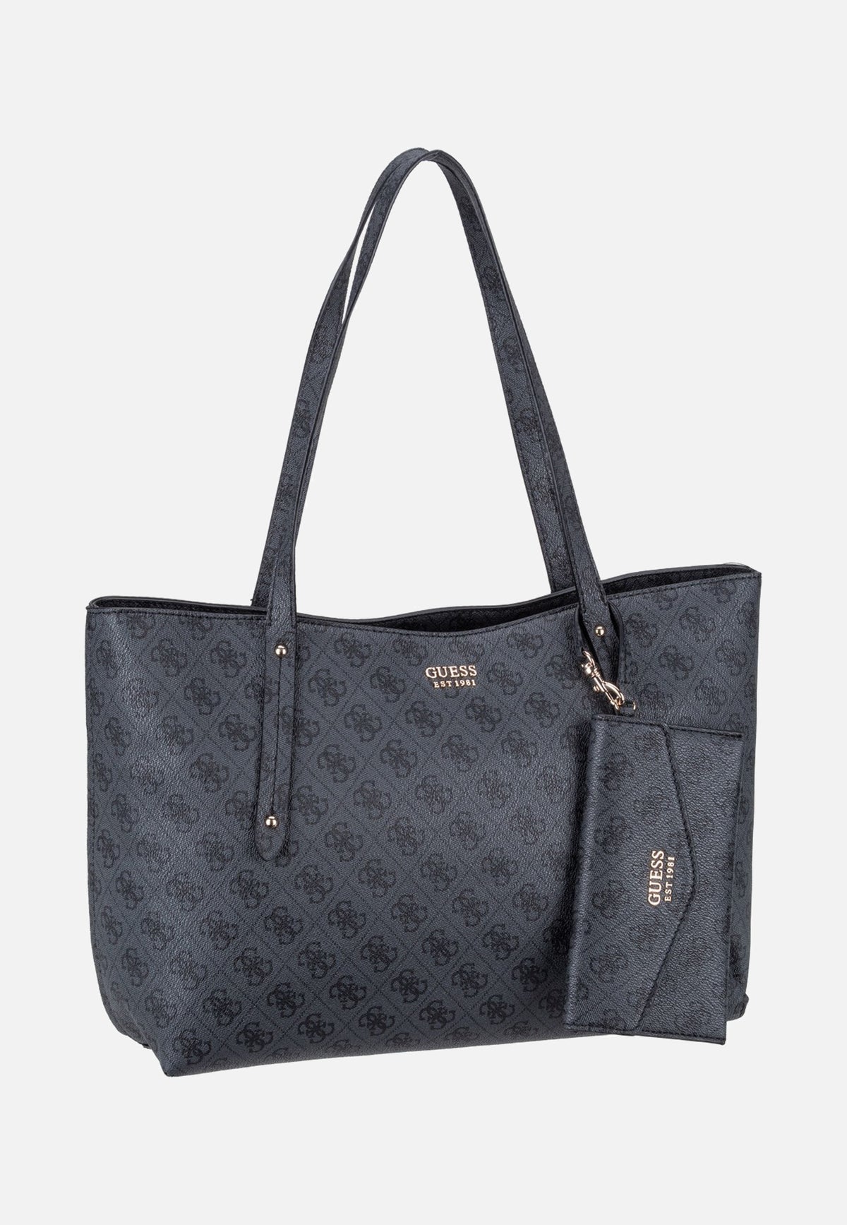 Guess Brenton Top Zip Logo 48240 Coal Logo Shopper