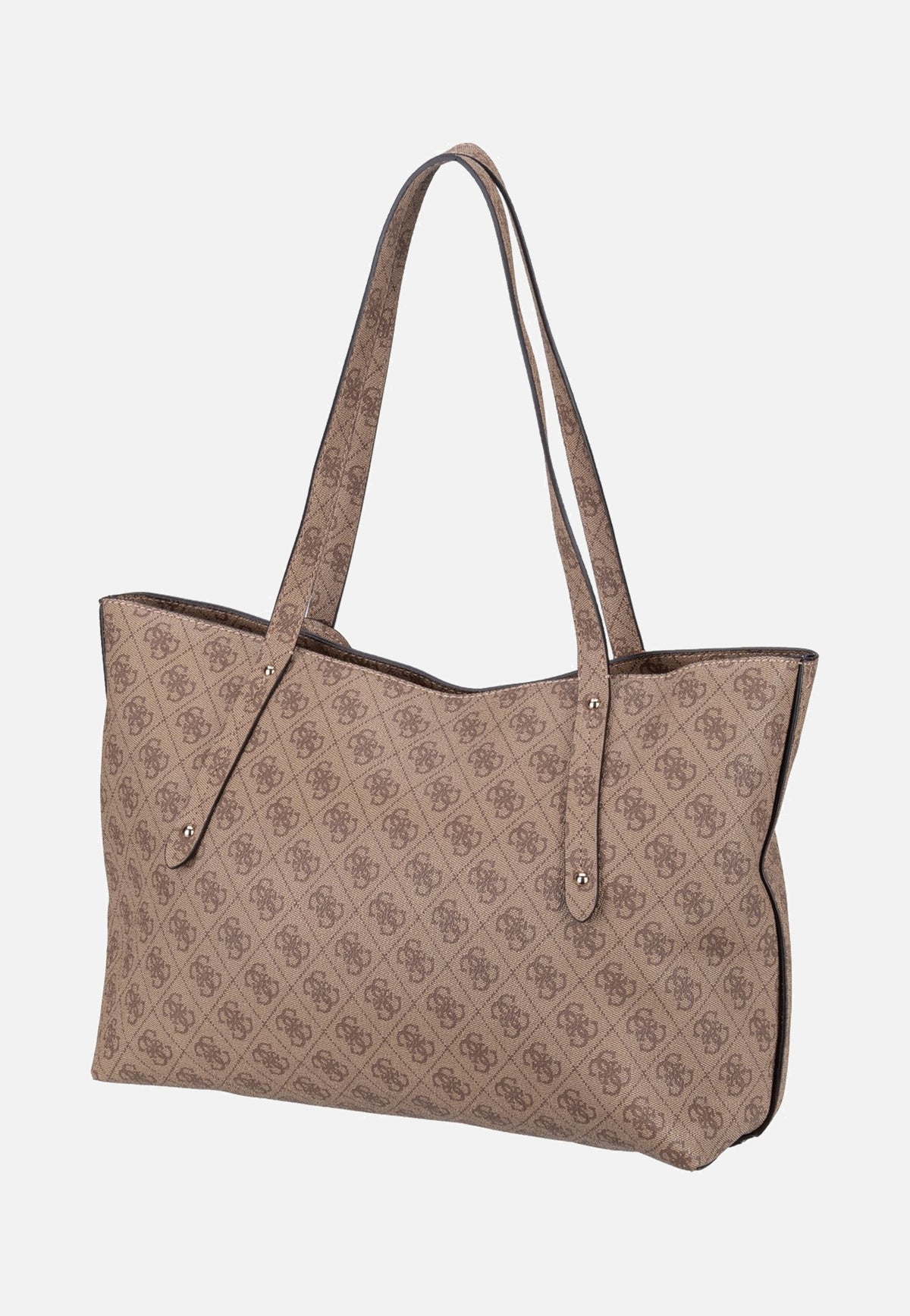 Guess Brenton Top Zip Logo 48240 Latte Logo Shopper