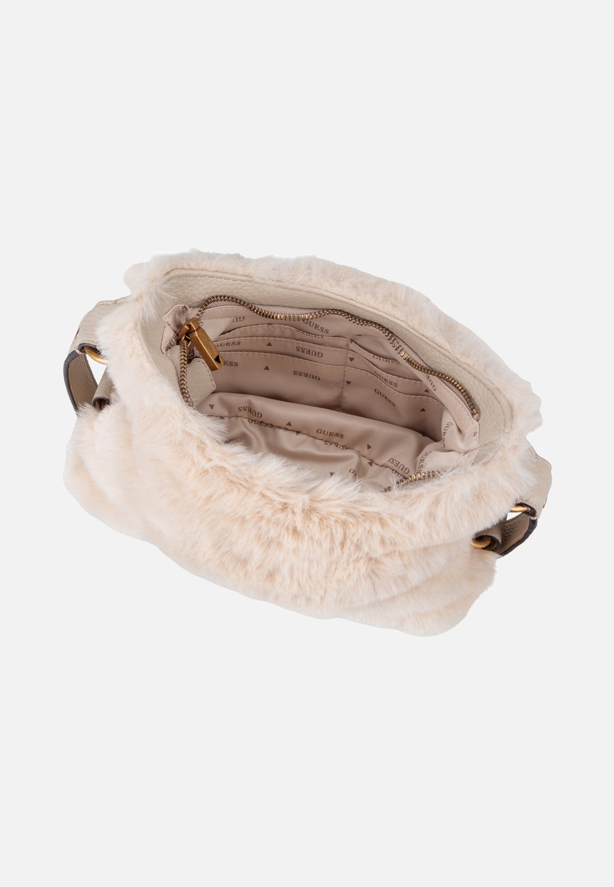 Guess Camden Mini FUR 8720 Off White Schultertasche