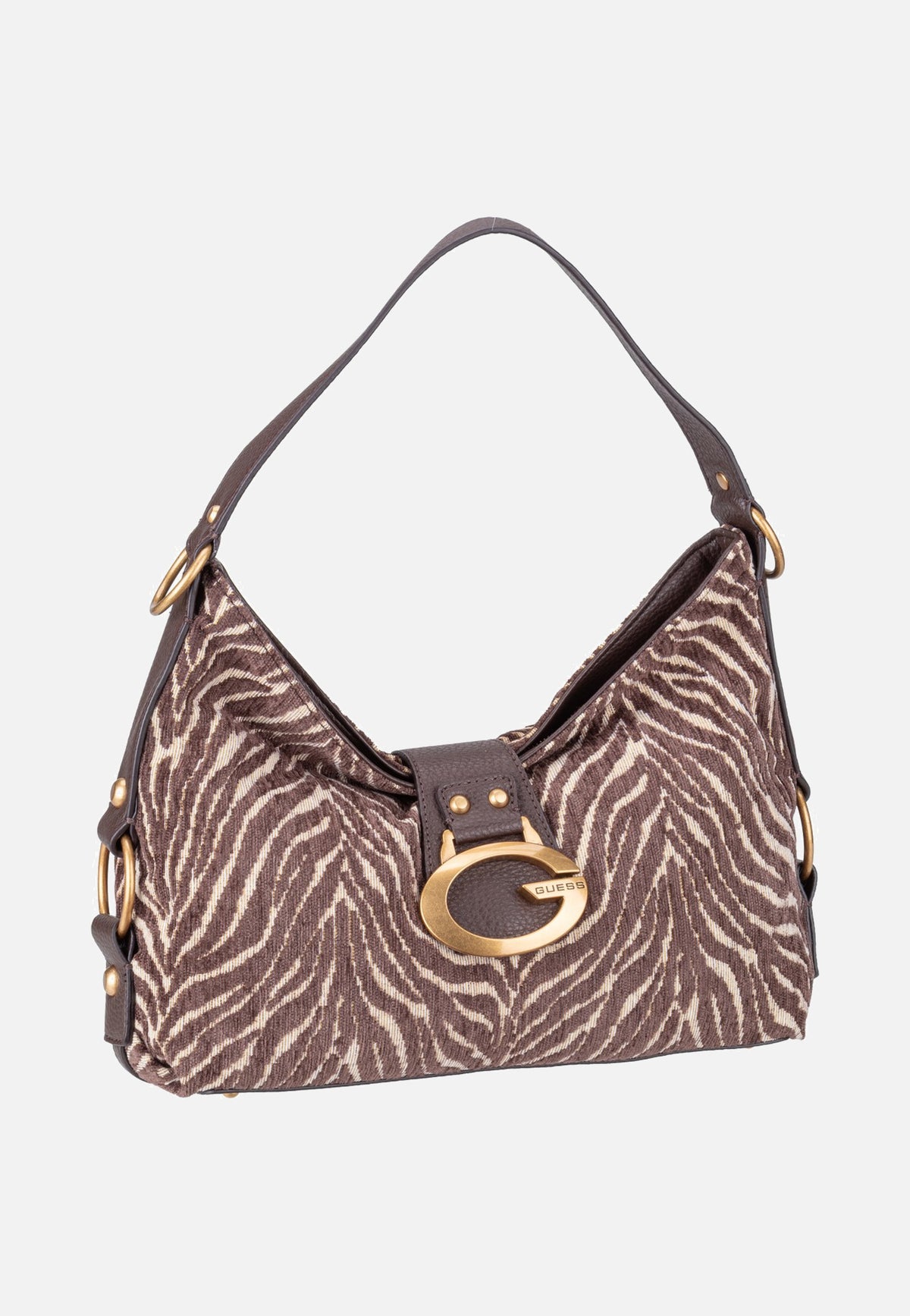 Guess Camden Shoulder Zebra 8180 Brown Schultertasche