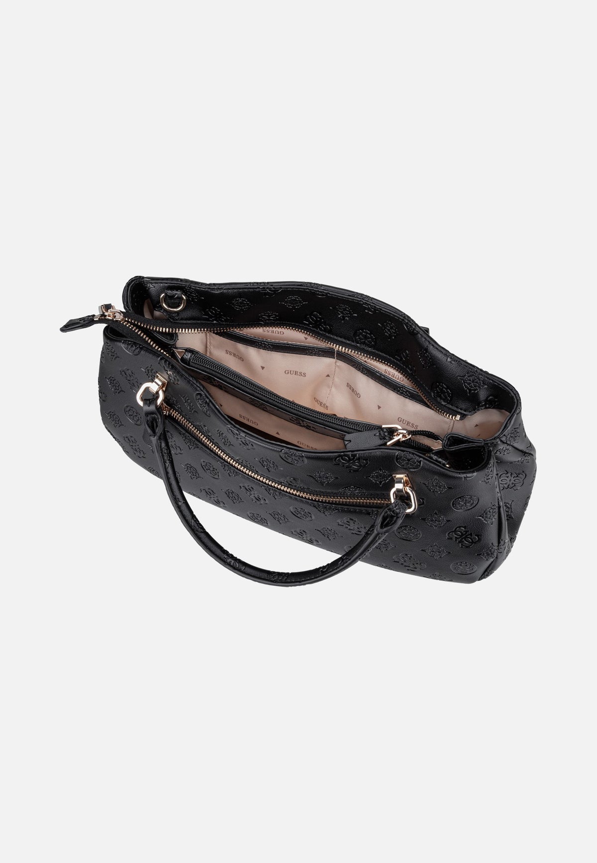 Guess Carmella 3 Comp 25050 Black Logo Henkeltasche