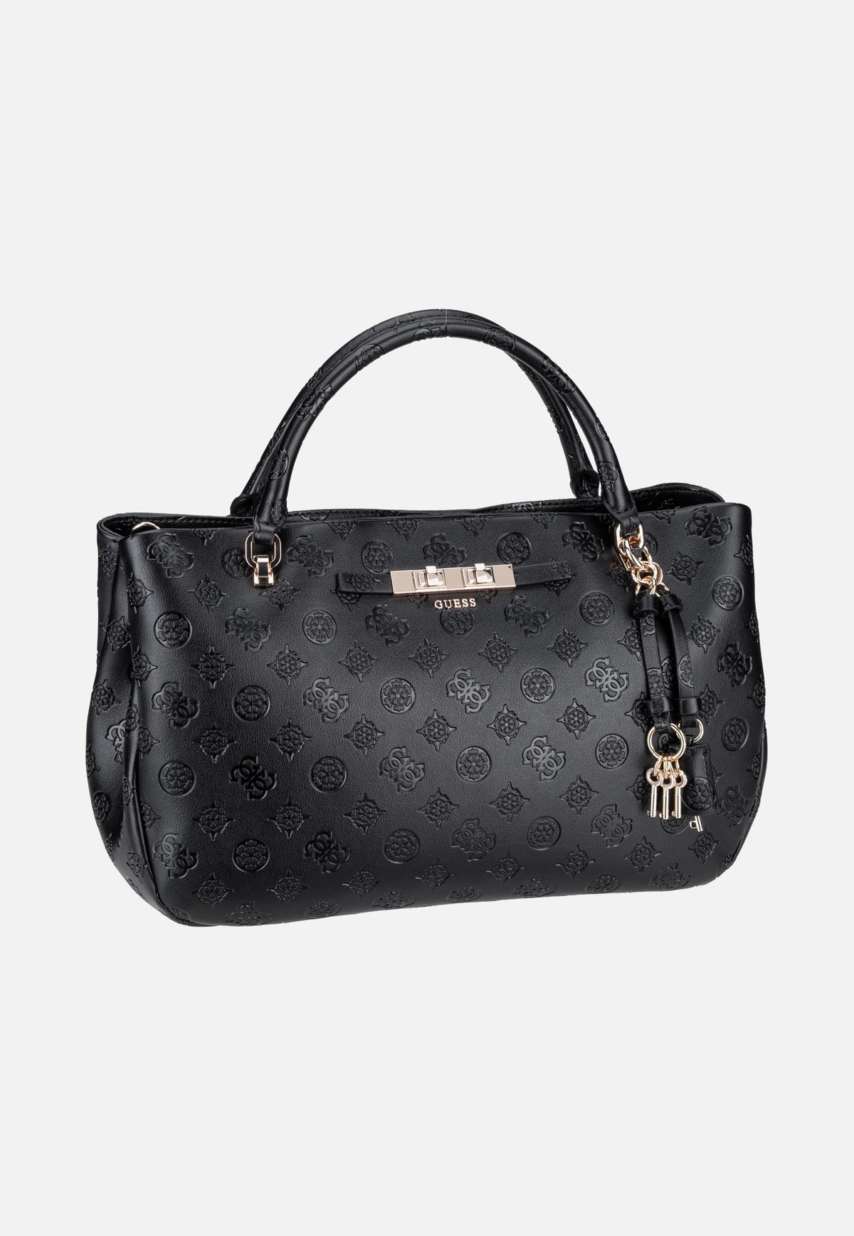 Guess Carmella Girlfriend 25060 Black Logo Satchel