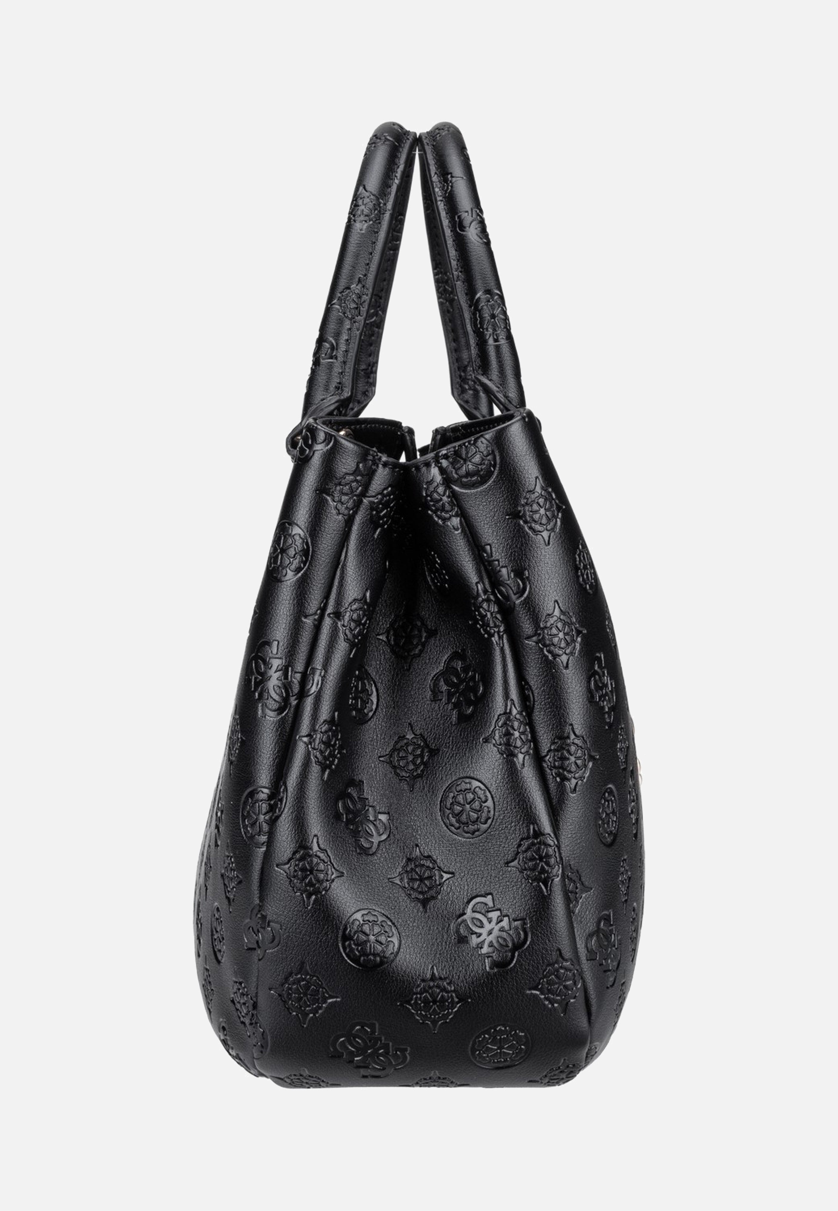 Guess Carmella Girlfriend 25060 Black Logo Satchel