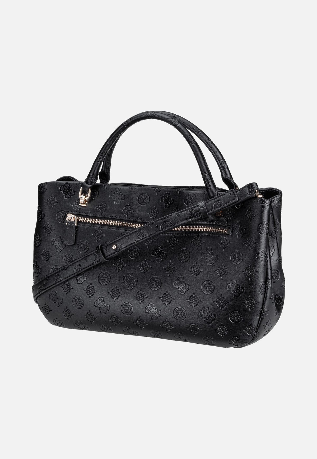 Guess Carmella Girlfriend 25060 Black Logo Satchel