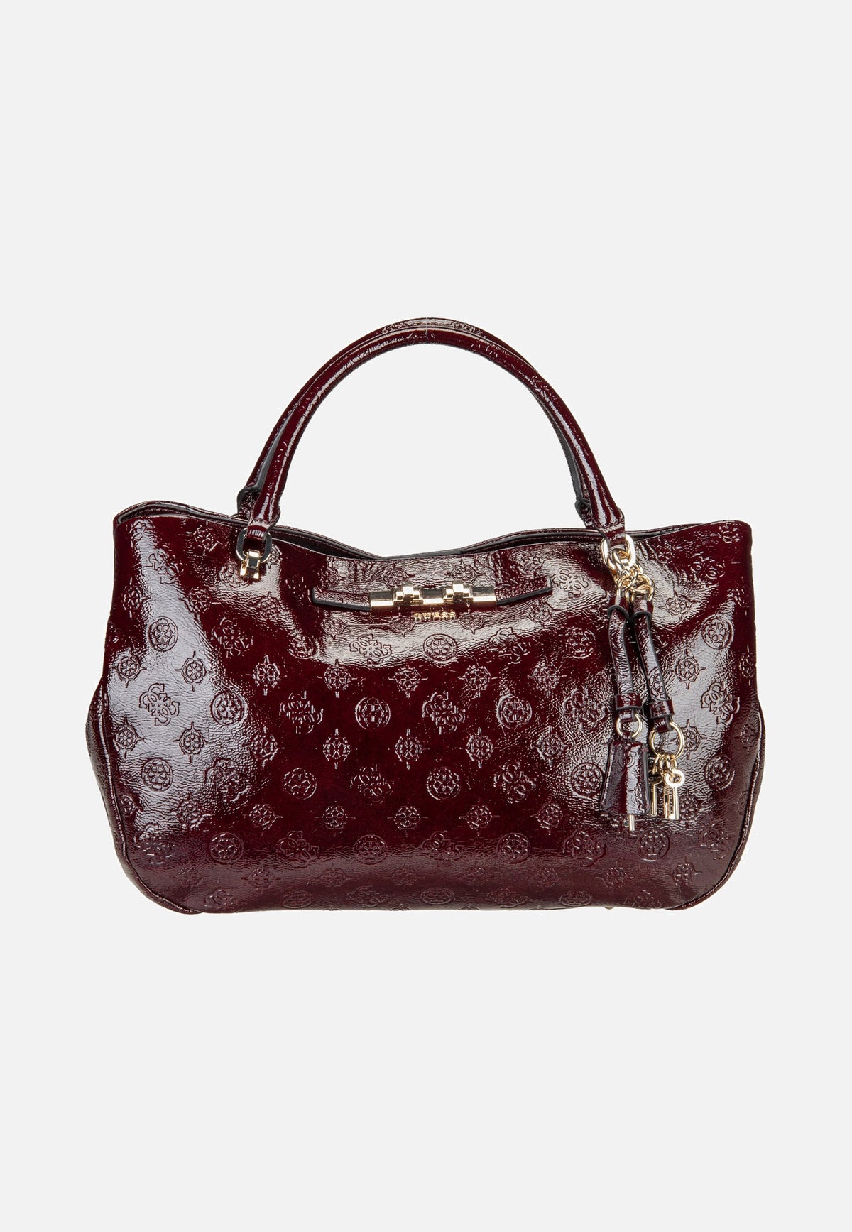 Guess Carmella Girlfriend 25060 Burgundy Logo Satchel
