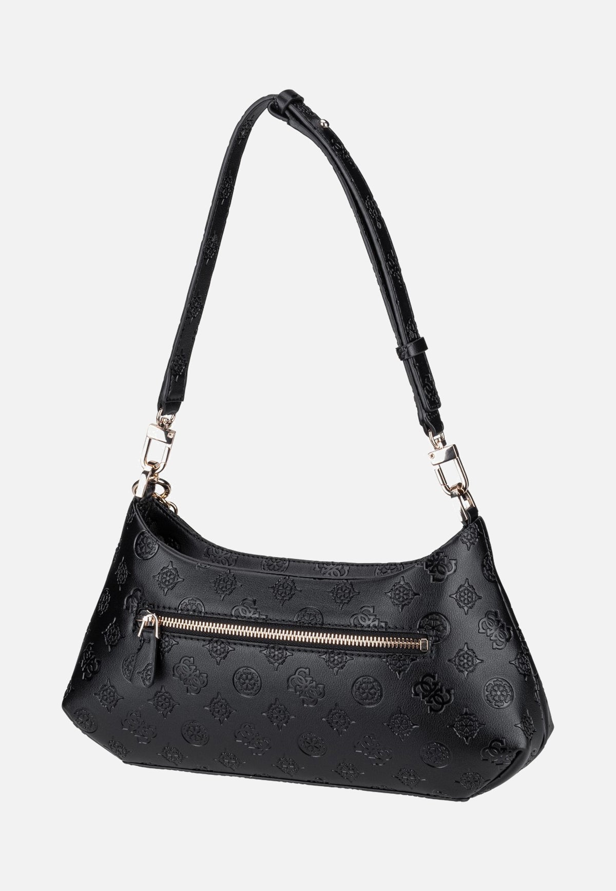 Guess Carmella Shoulder 25180 Black Logo Schultertasche