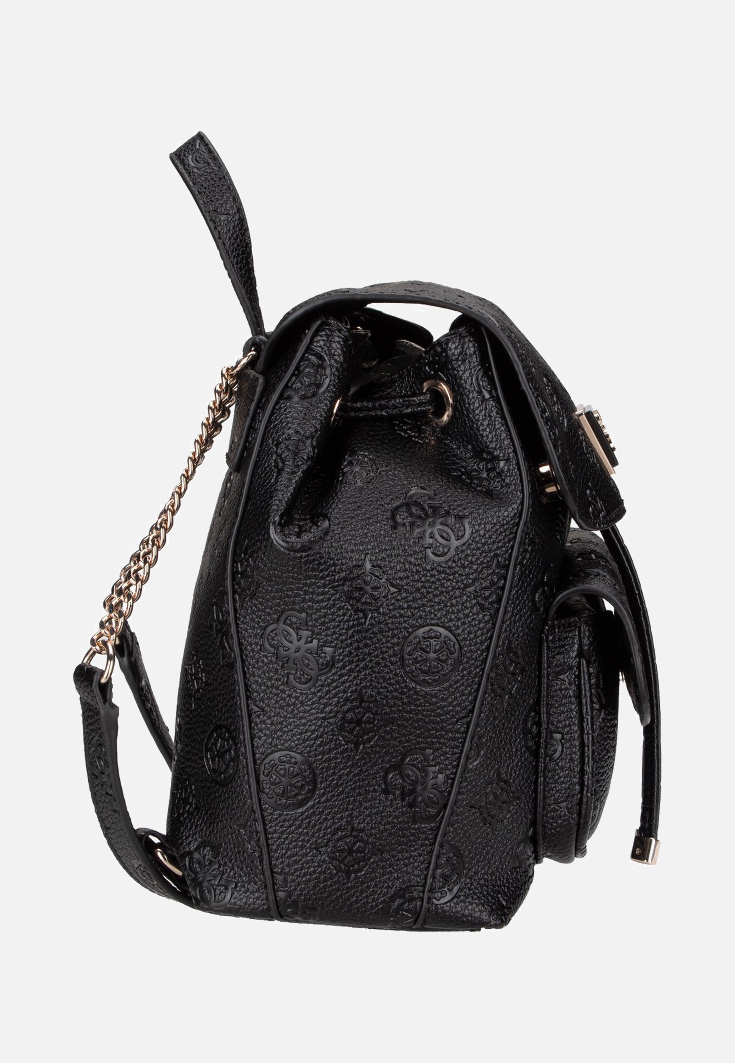 Guess Cresidia II Sml Flap Black Logo Rucksack