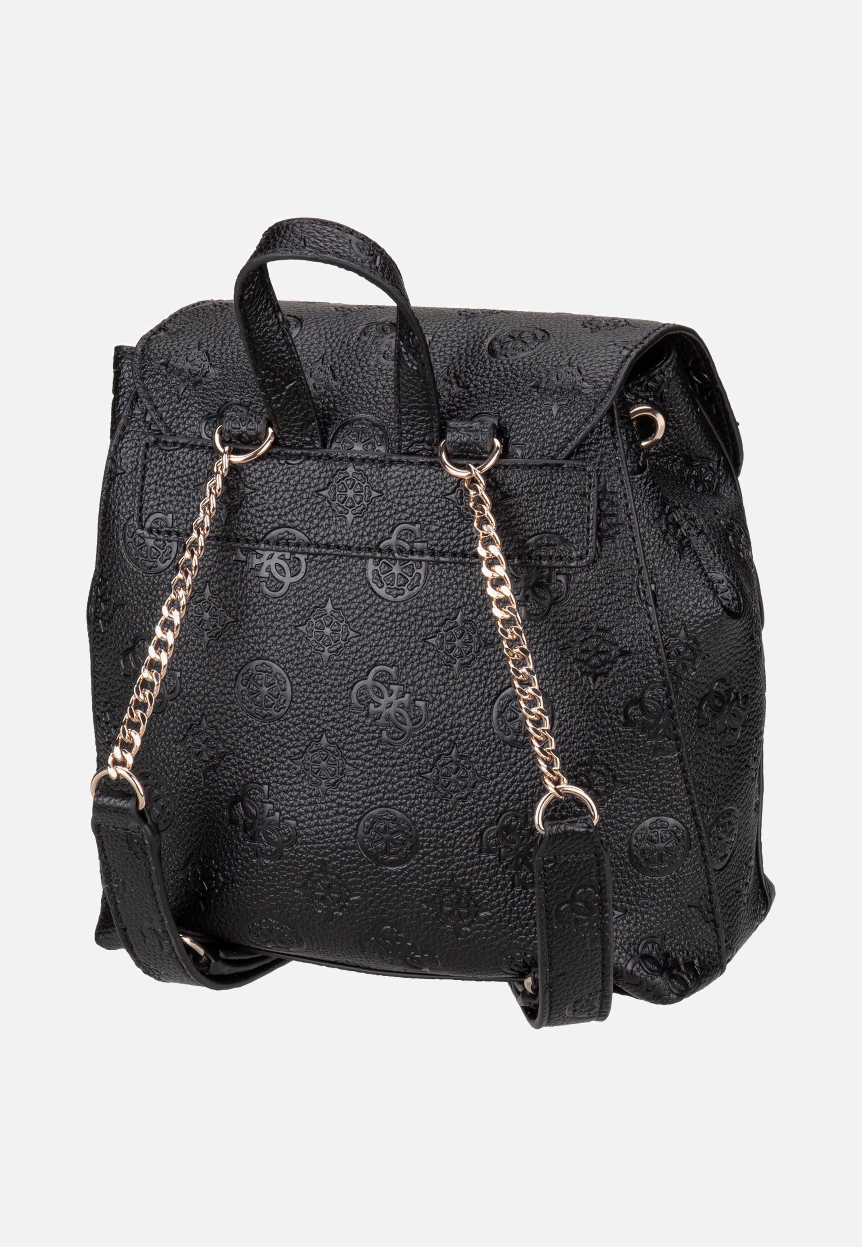 Guess Cresidia II Sml Flap Black Logo Rucksack