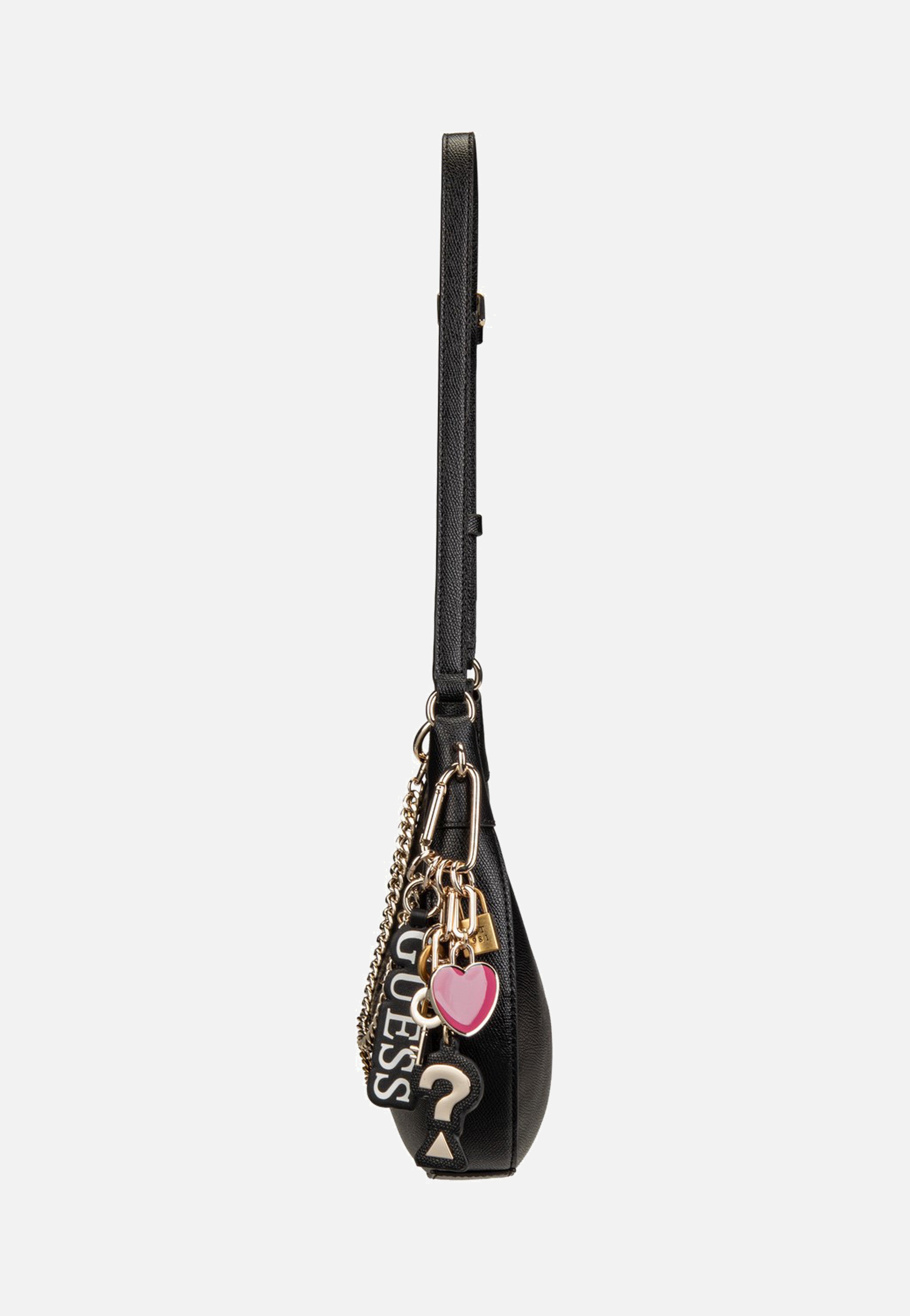 Guess Davina Shoulder Black Schultertasche