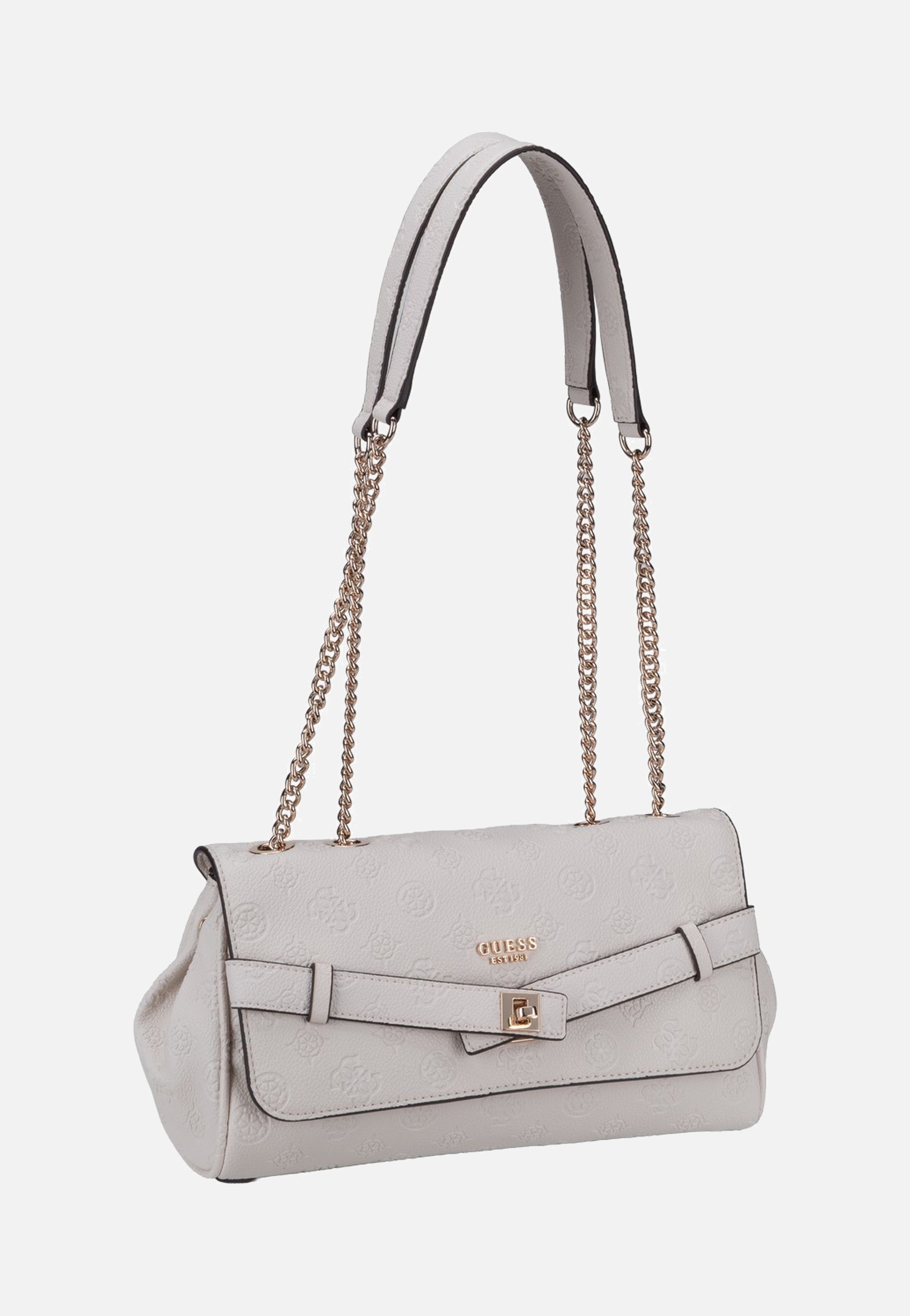Guess Ella Logo Convertible Flap 46210 Stone Logo Crossbody Bag