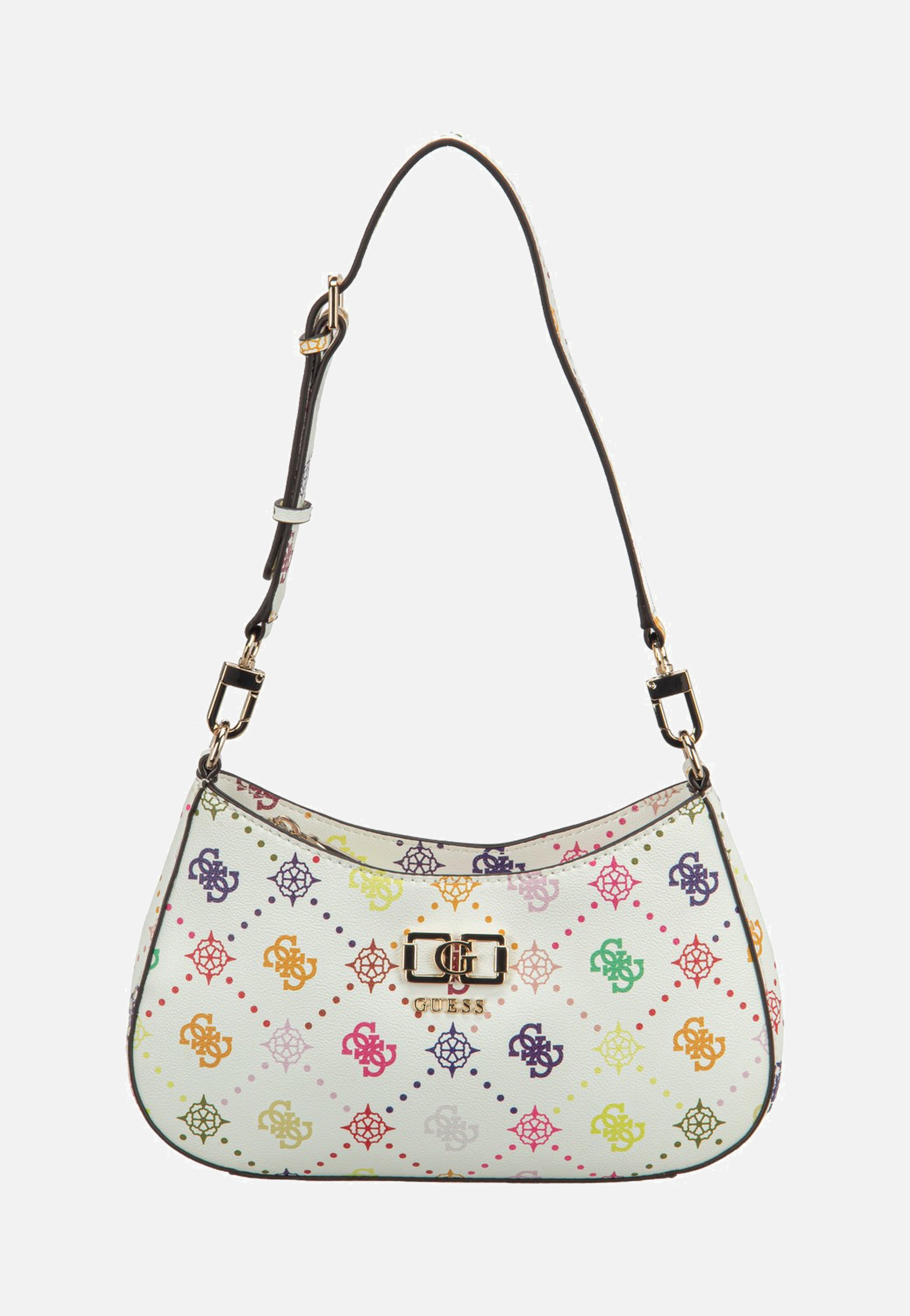 Guess - Emelie Logo Top Zip Shldr Multi Logo - Shoulder Bag | Women-Image